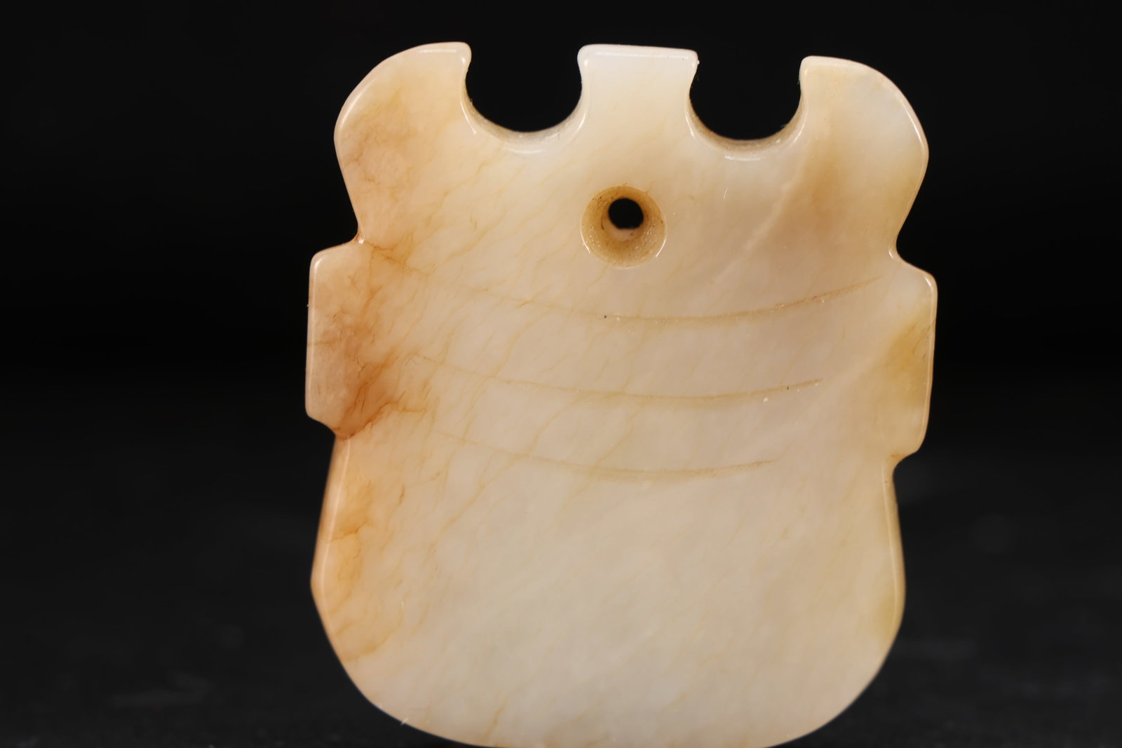 Jade Carved Beast Face Pattern Bi - 4