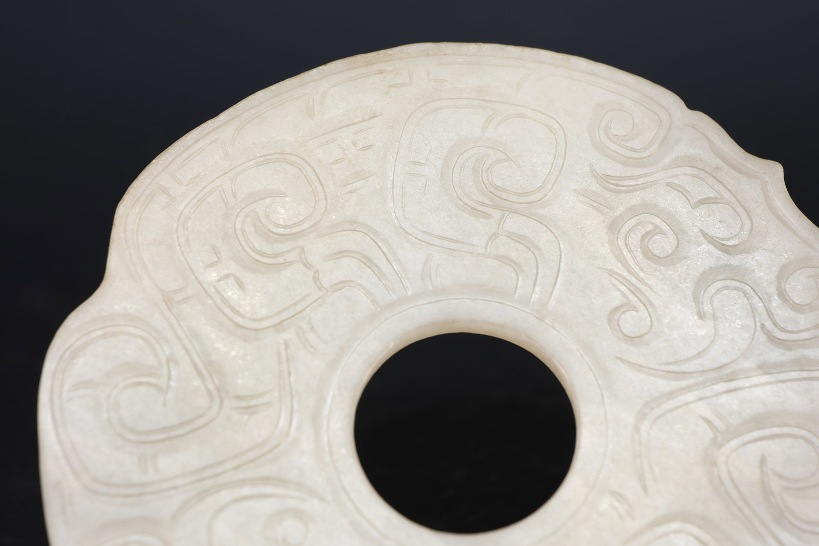 Jade Carved Beast Face Pattern Bi - 5