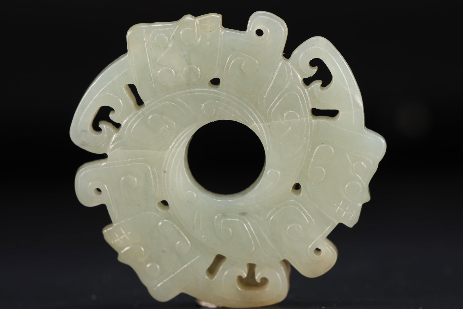 Jade Carved Character Pattern Bi - 2