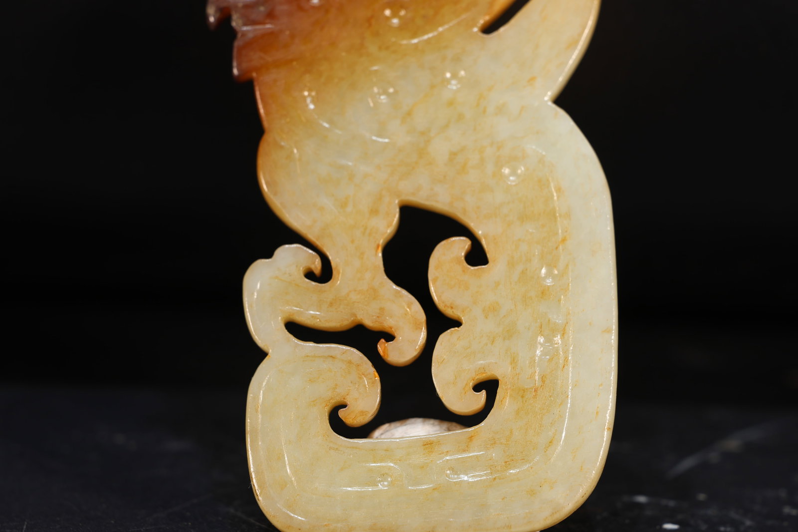 Jade Carved Dragon Pattern Bi - 3