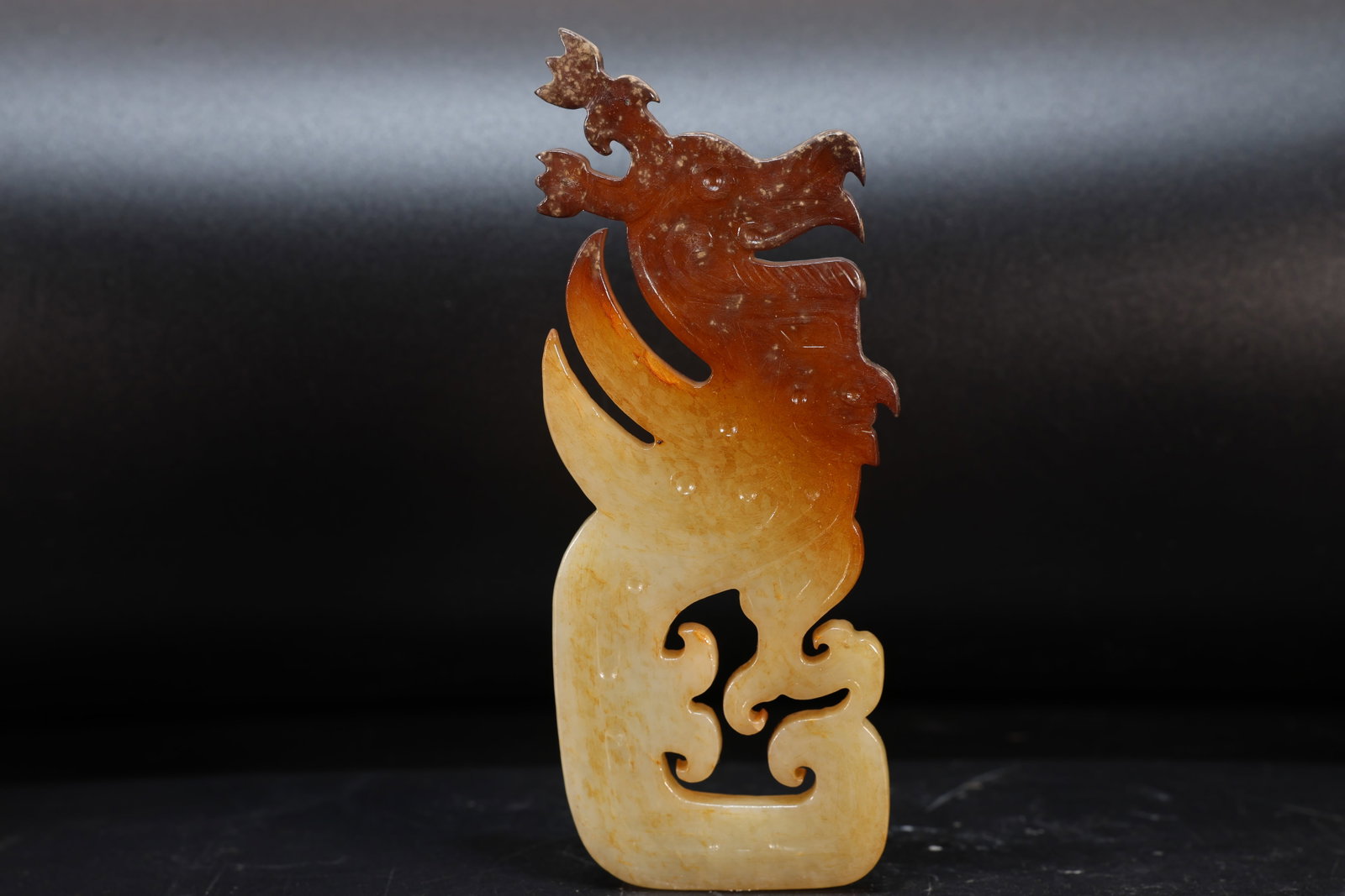 Jade Carved Dragon Pattern Bi - 4