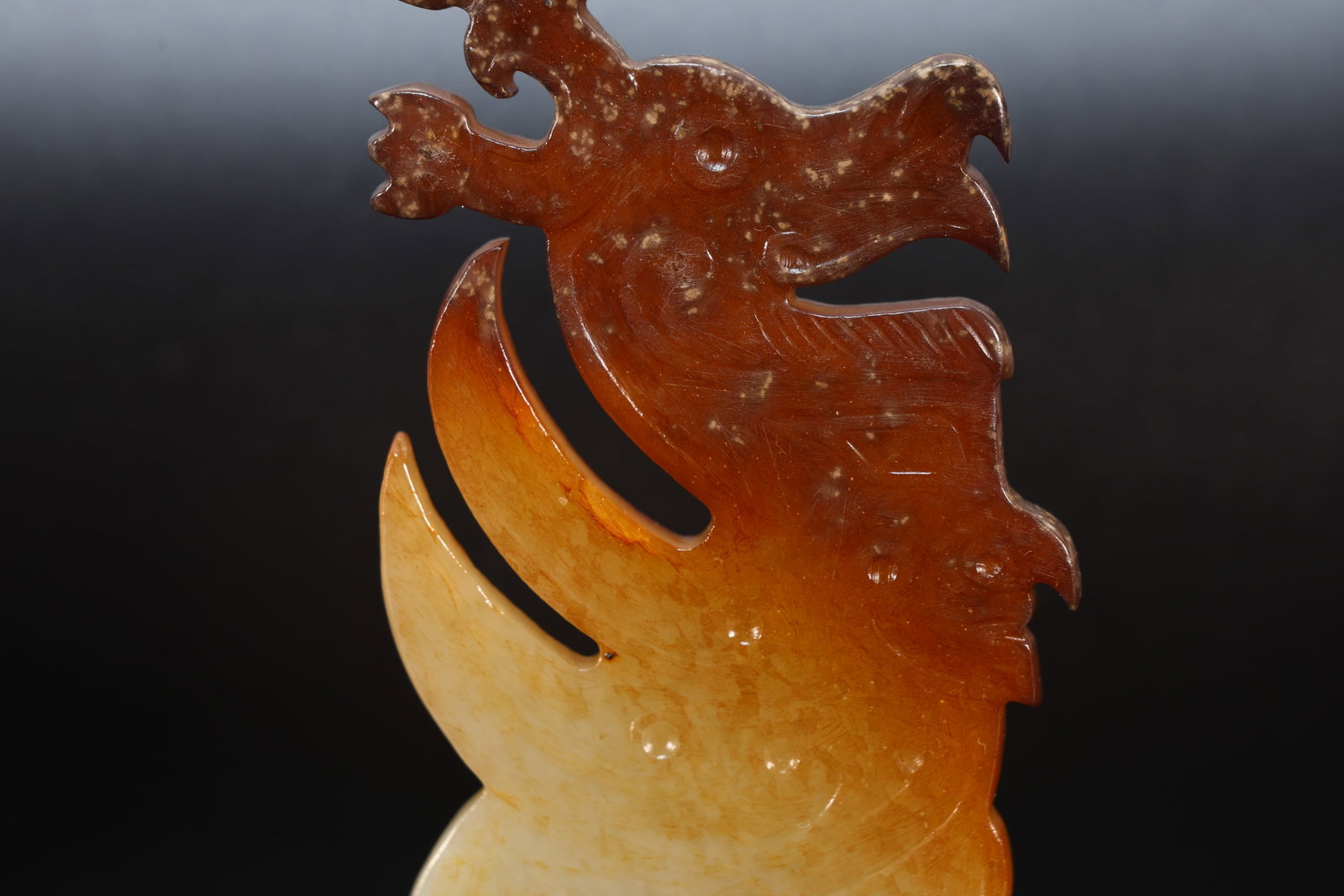 Jade Carved Dragon Pattern Bi - 5