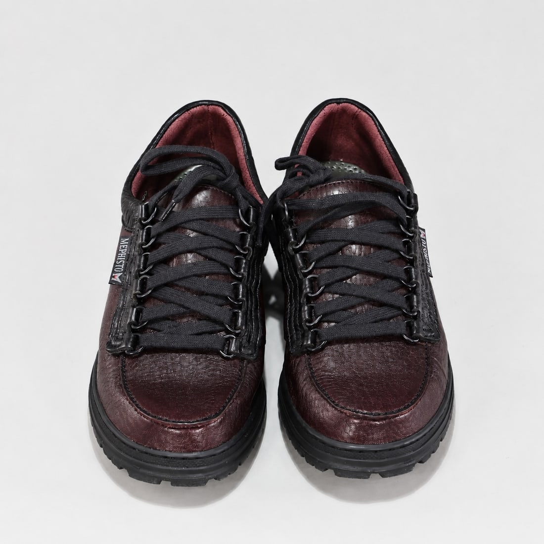 Mephisto Leather Lace-Up Walking Shoes, Burgundy Size 9.5 (1 of 7)