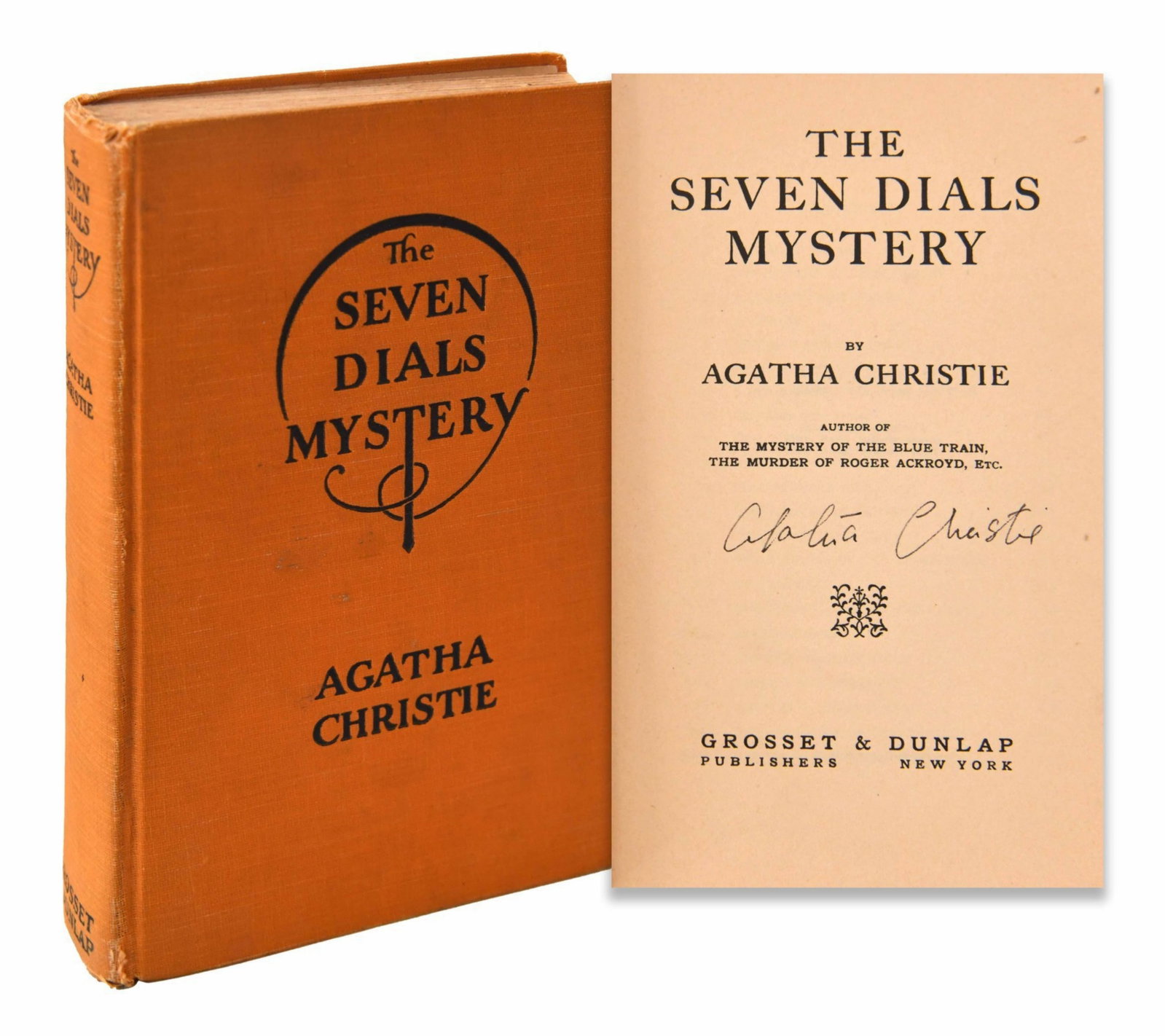 AGATHA CHRISTIE (1890-1976), SIGNED THE SEVEN DIALS MYSTERY (1 of 4)