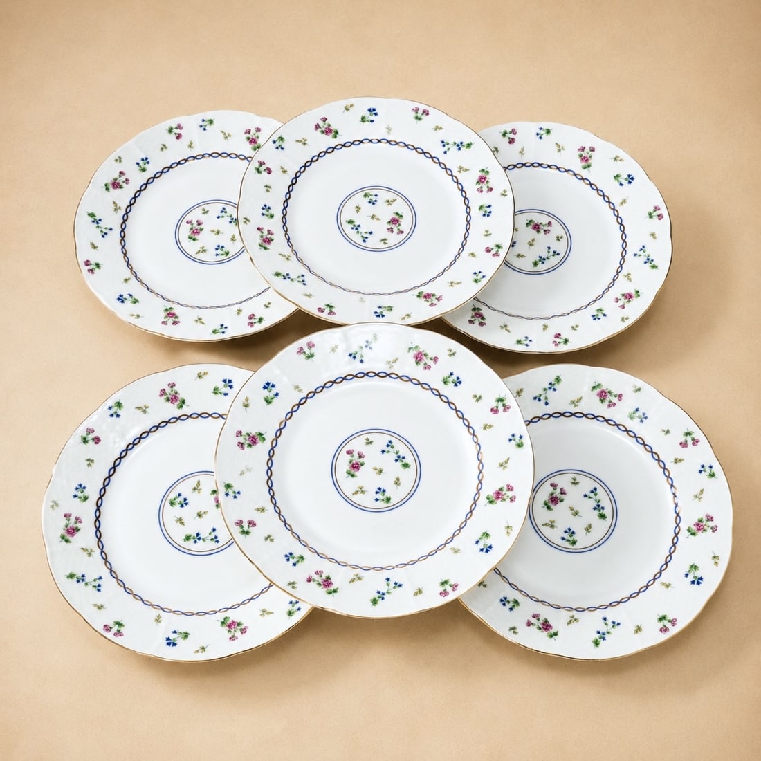 Baum Brothers 7.4" Francais Rimmed Plates Set of 6 (1 of 7)