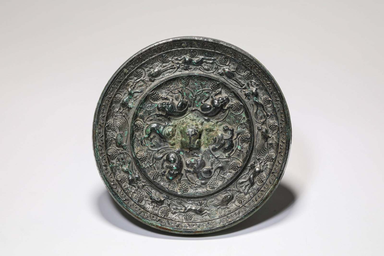 A BRONZE SEA CREATURES AND GRAPES MIRROR (1 of 6)