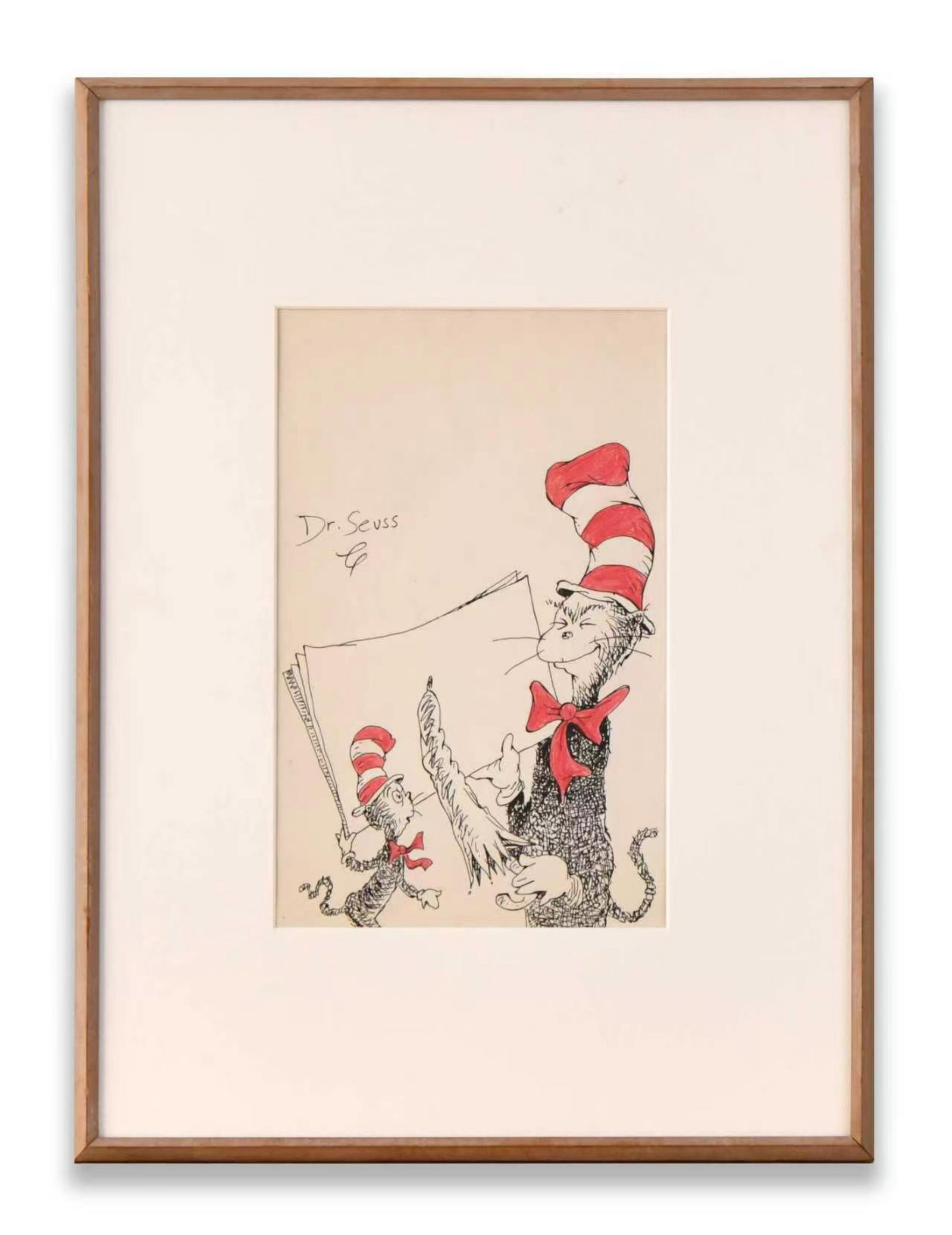 DR. SEUSS (1904-1991), ORIGINAL INK AND WATERCOLOR DRAWING ON PAPER (1 of 2)