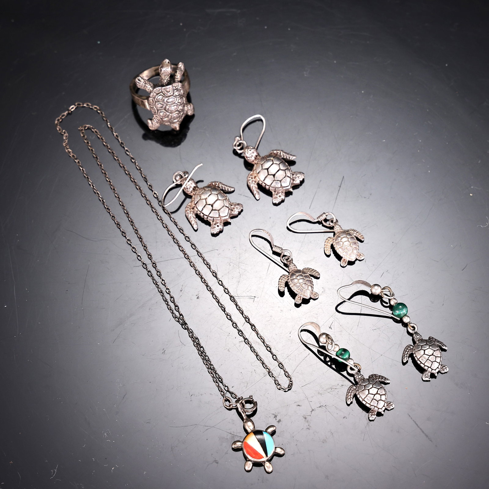 Group of Sterling Silver Sea Turtle Jewelry (1 of 6)