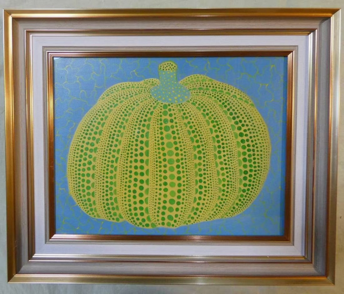 Drawing Pumpkin Oil Painting,Yayoi Kusama Mark: Drawing Pumpkin Oil Painting,Yayoi Kusama Mark (55 x 44cm)