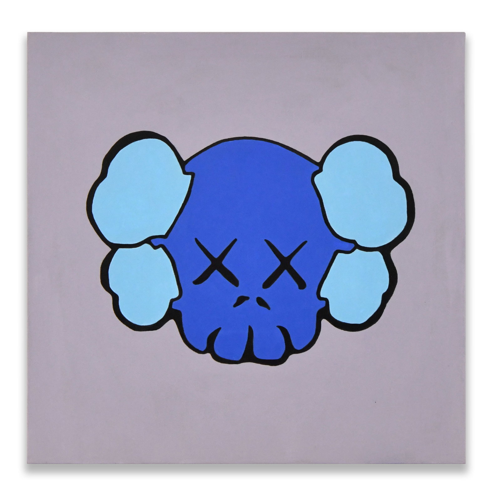 KAWS (1974- ), ATTRIBUTED TO, ACRYLIC ON CANVAS: KAWS (1974- ), ATTRIBUTED TO, ACRYLIC ON CANVAS KAWS (1974- ), ATTRIBUTED TO, ACRYLIC ON CANVAS Dimensions: Image size: 60 x 60 cm. All measured values are appro x imate. Provenance and Authenticity: 