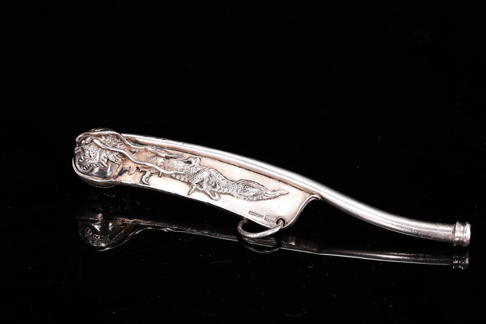 Sterling Silver Dragon Boatswain Pipe (Bosun Whistle) (1 of 7)