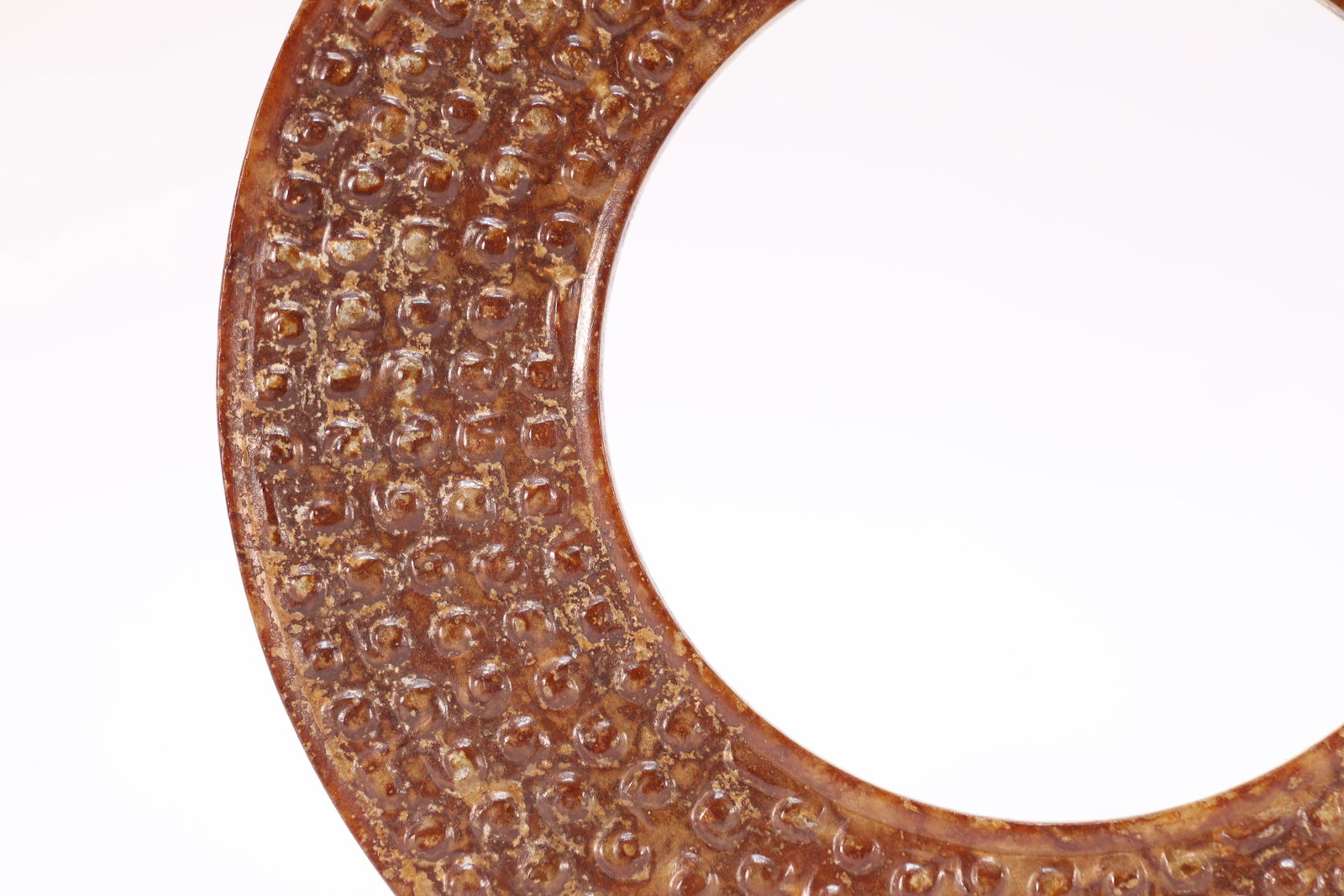 Jade Carved Cloud Pattern Bi - 10