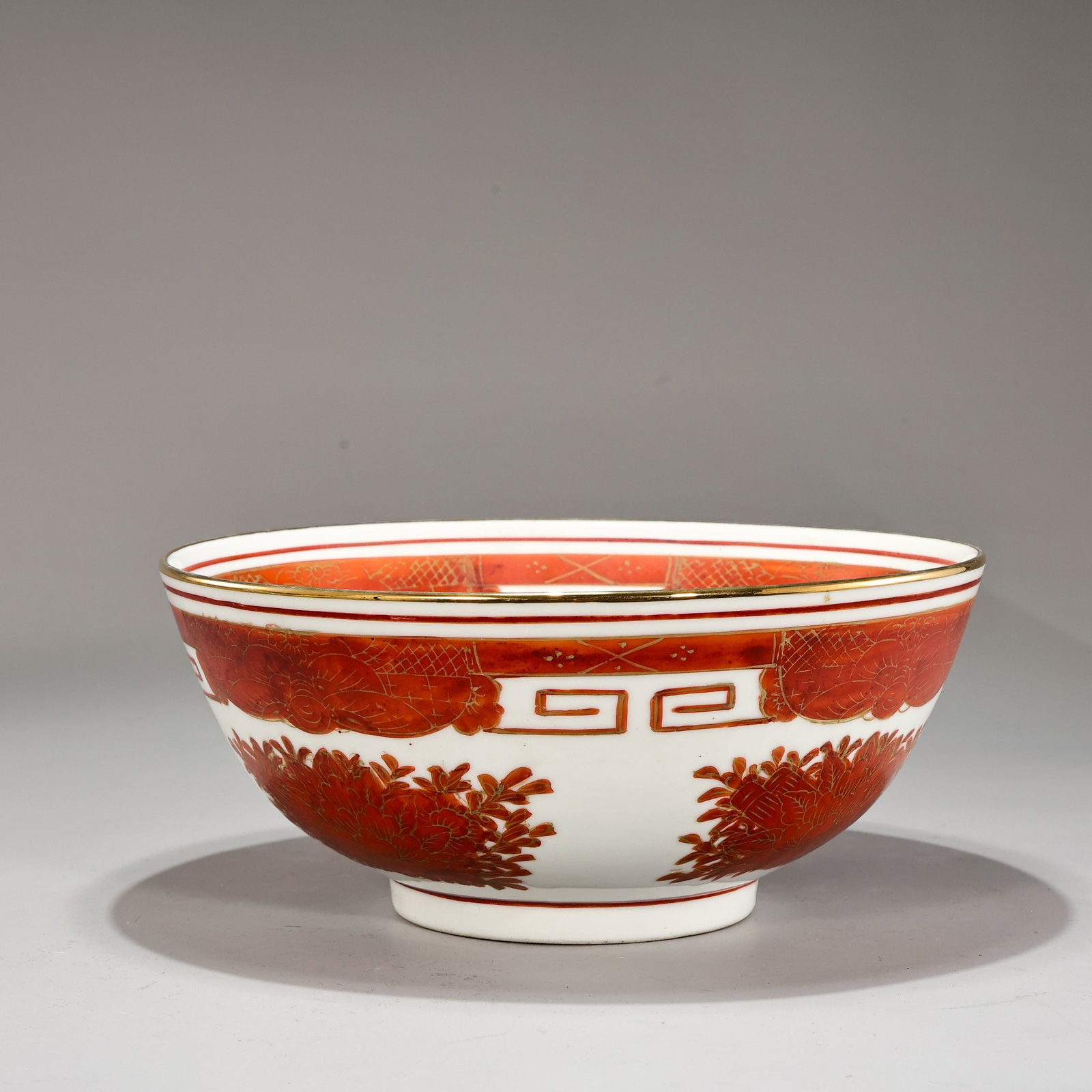 Japanese Hand-Painted Aka-e & Gilt Porcelain Bowl Porcelain Bowl (1 of 7)