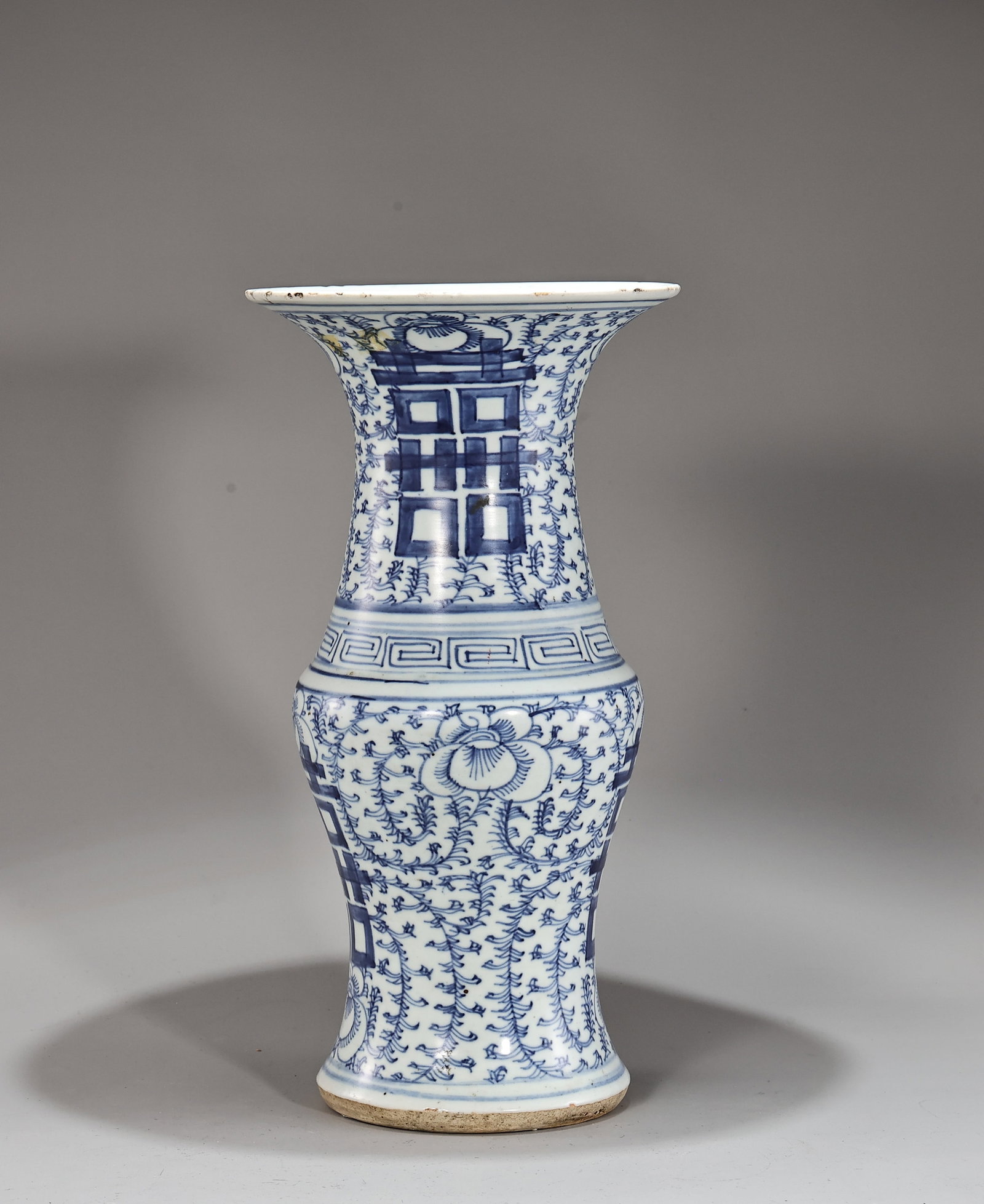Chinese Blue and White Porcelain Gu-Form Vase (1 of 8)