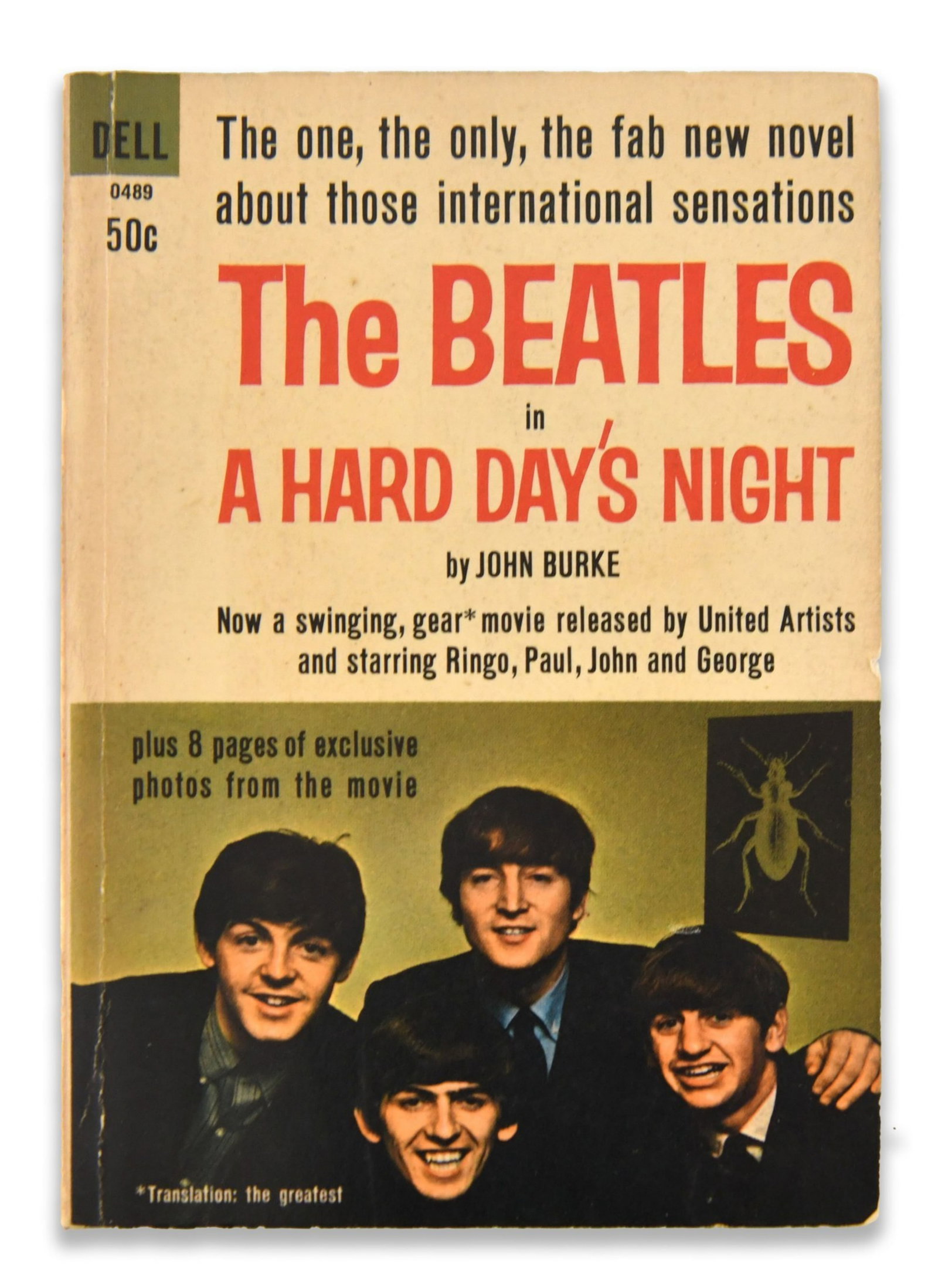 THE BEATLES, SIGNED A HARD DAY'S NIGHT PAPERBACK (1 of 3)