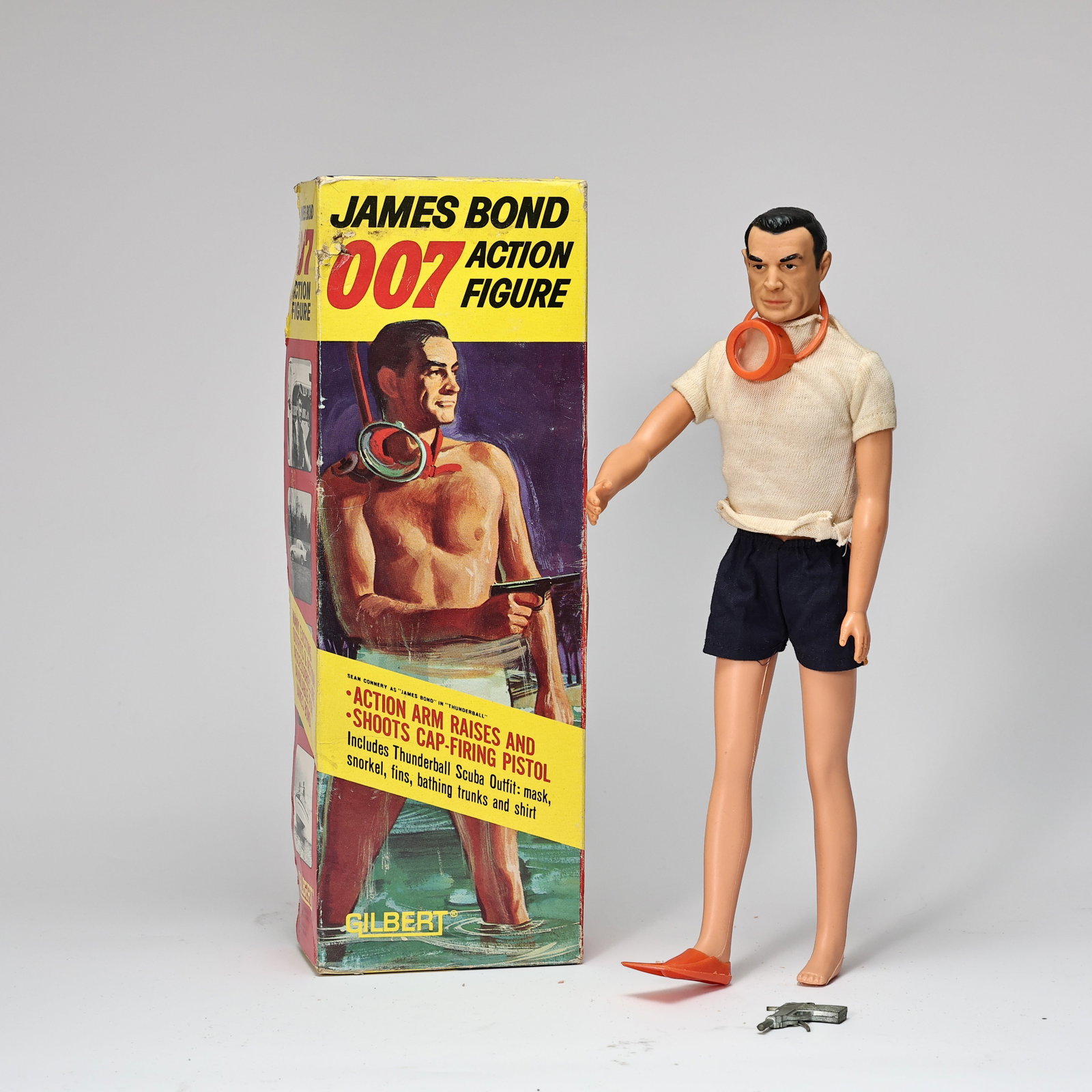 1965 Original Gilbert James Bond 007 ?Thunderball? Action Figure with Box (1 of 5)
