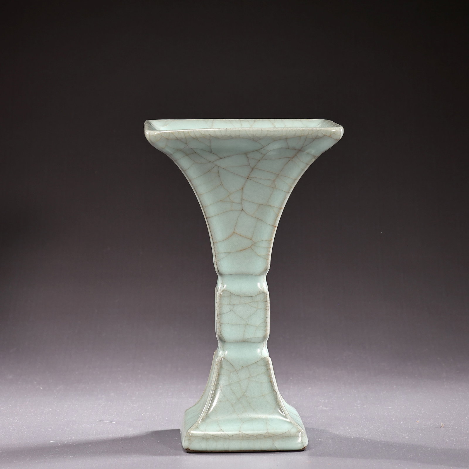 Chinese Ru Kiln Celadon Porcelain Square Vase (1 of 8)