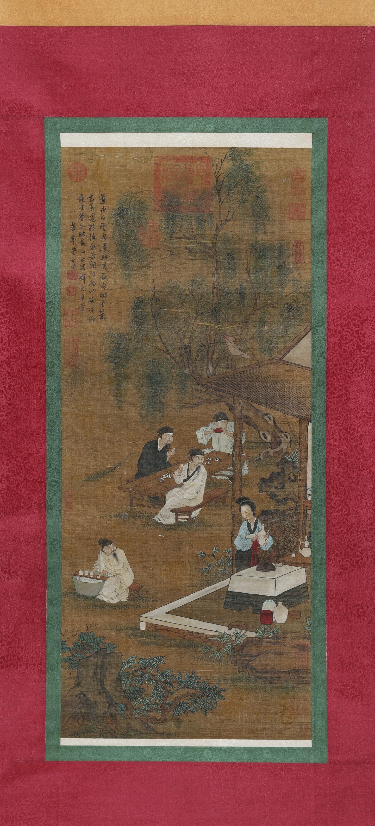 Chinese Drawing Character Story Painting,Dong Qichang Mark: Chinese Drawing Character Story Painting,Dong Qichang Mark (86 x 37cm)