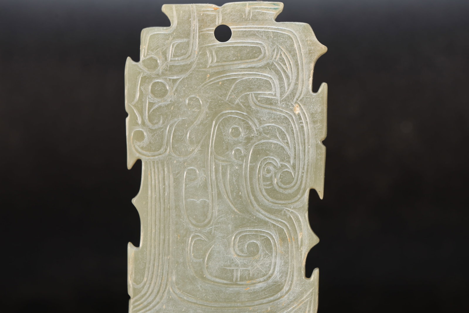 Jade Carved Bird Pattern Bi - 5