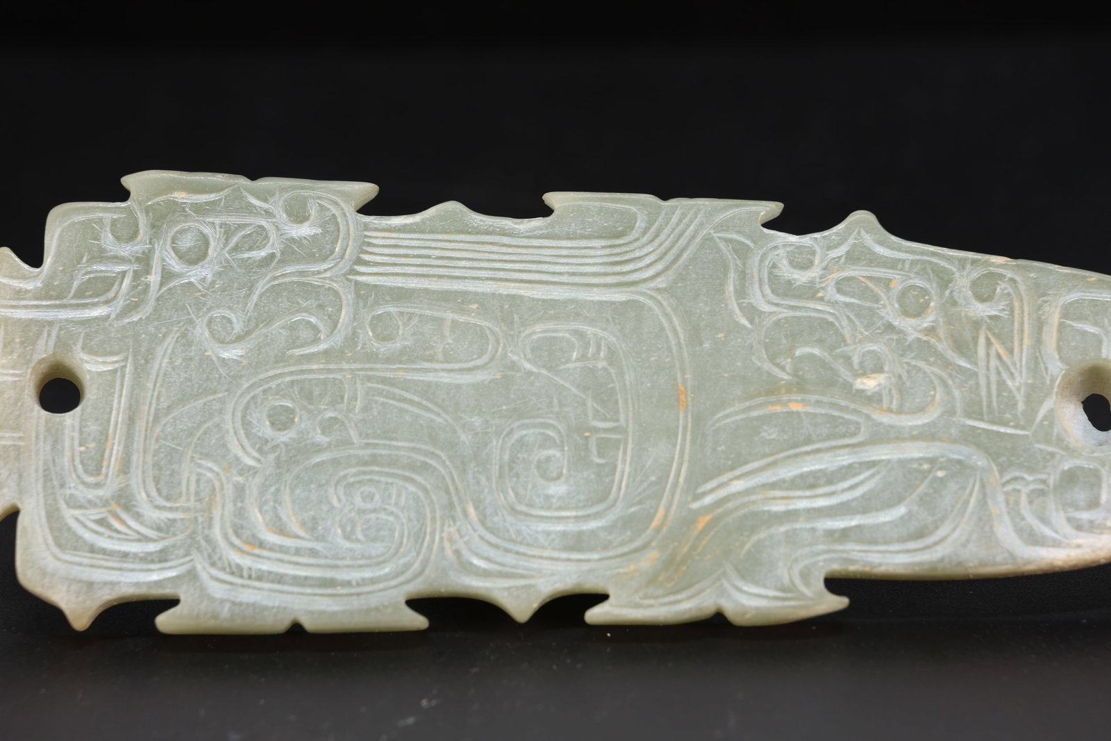 Jade Carved Bird Pattern Bi - 7