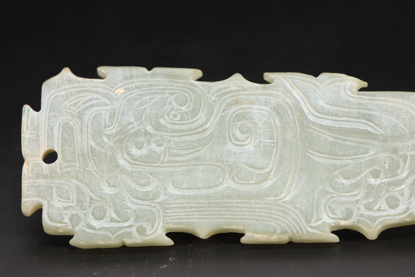 Jade Carved Bird Pattern Bi - 8
