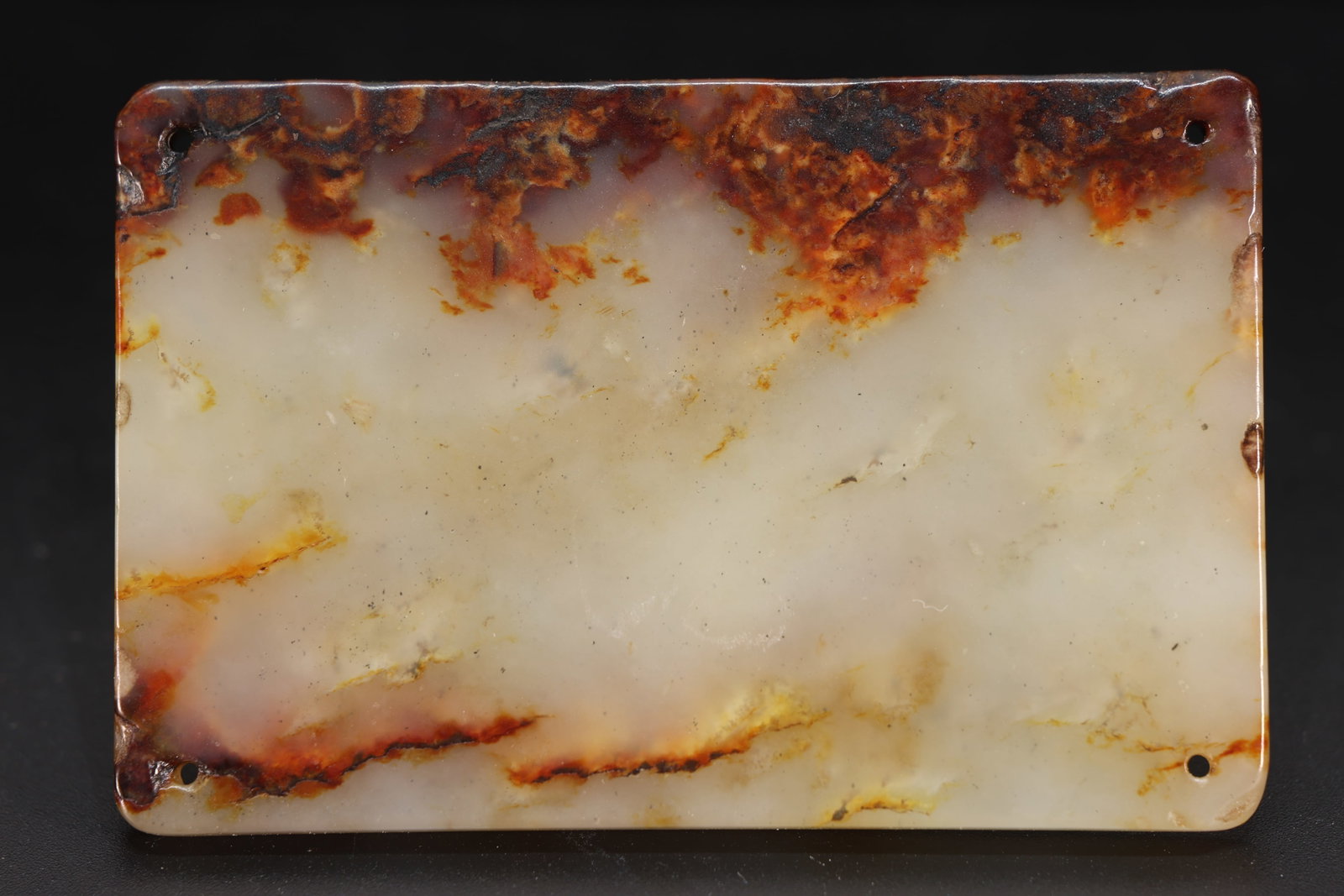 Jade Carved Dragon Pattern Bi - 4