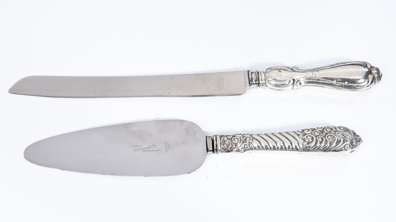 Set Of 2 Cake knife And Server With Sterling Silver Handle (1 of 6)