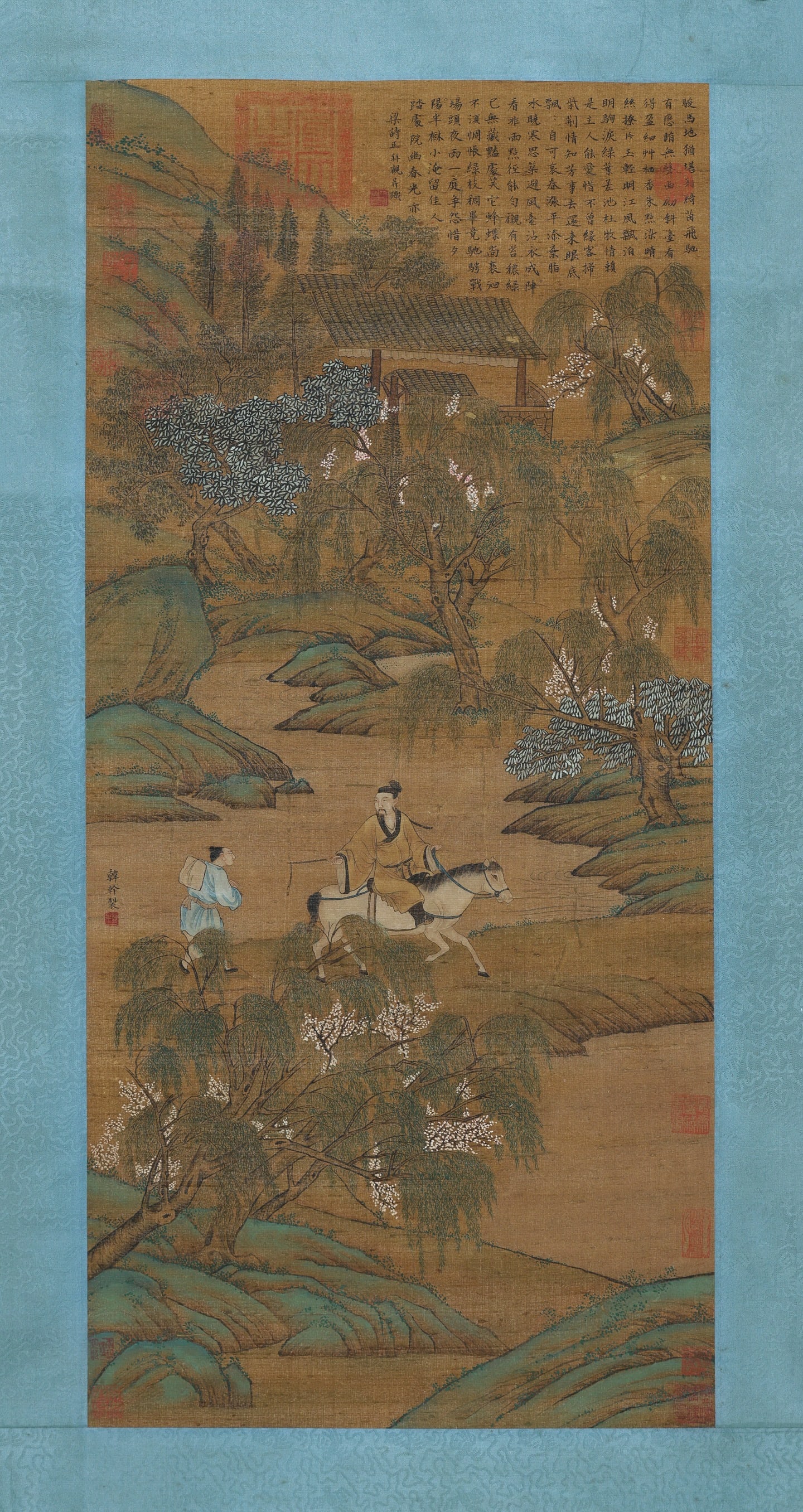 Chinese Drawing Landscape and Character Story Painting,Han Gan Mark: Chinese Drawing Landscape and Character Story Painting,Han Gan Mark ?93 x 44cm?