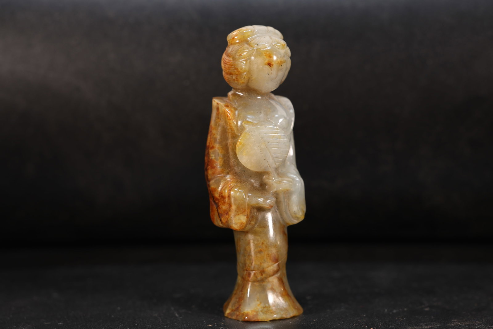Jade Carved Beauty Shape Ornament: Jade Carved Beauty Shape Ornament (7.5 x 2.5 x 2cm)