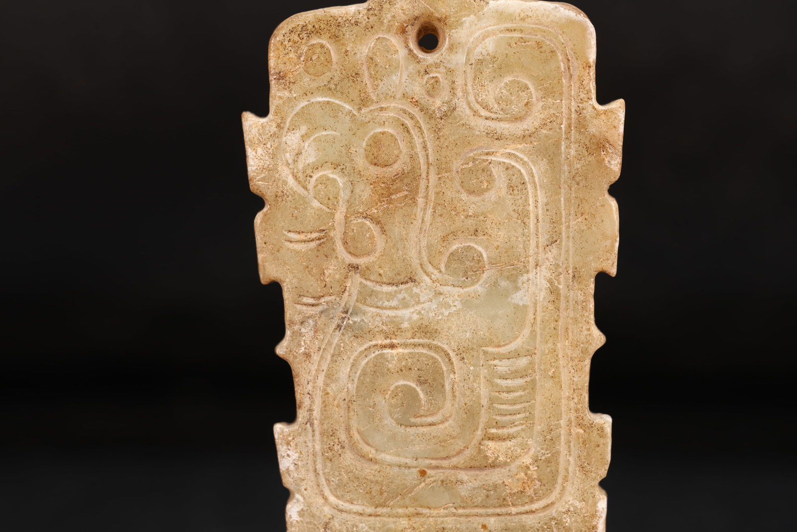 Jade Carved Bird Pattern Bi - 5