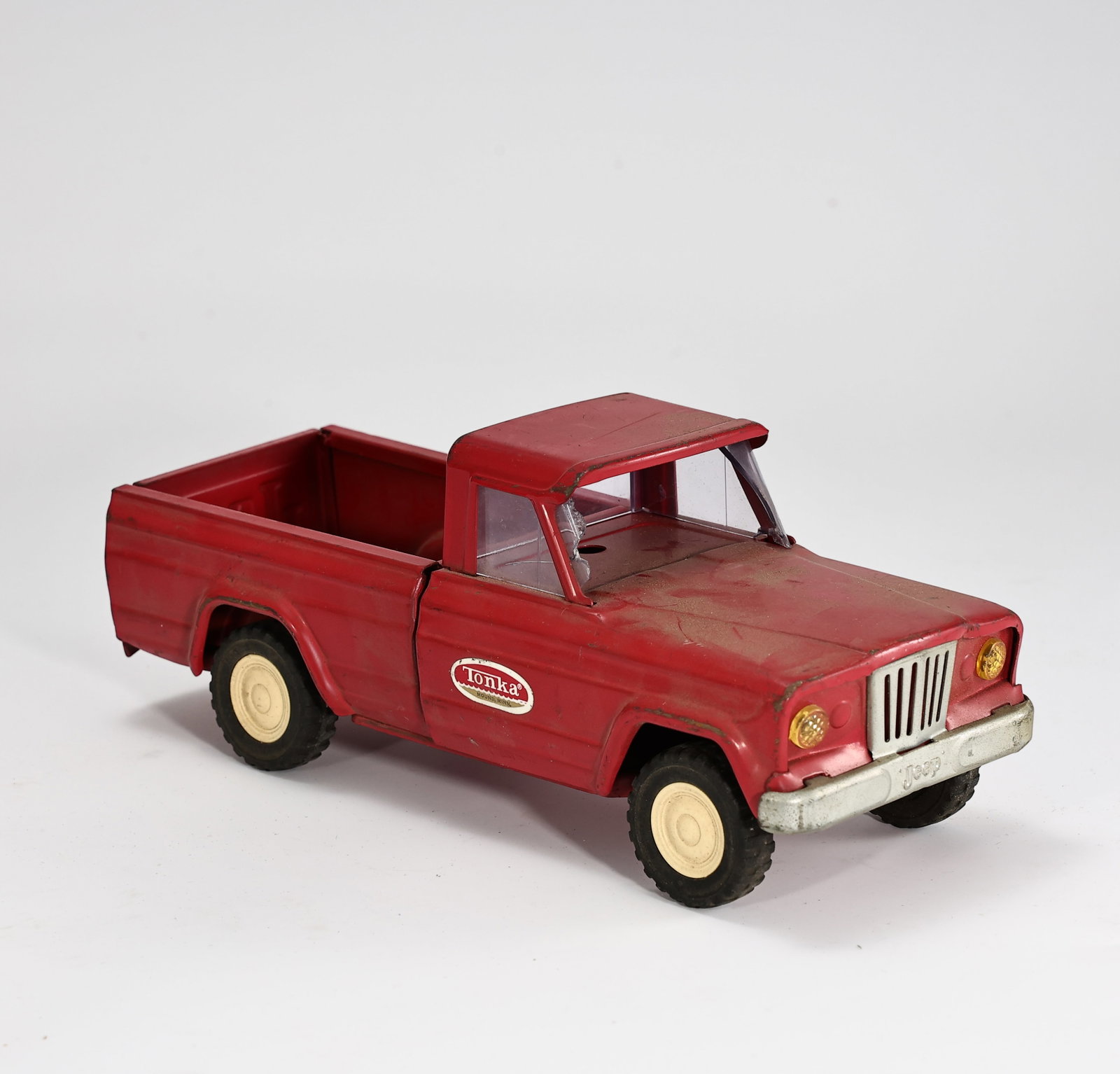 1960s Tonka Toys Jeep Pickup Truck Red Pressed Steel 52030 (1 of 5)