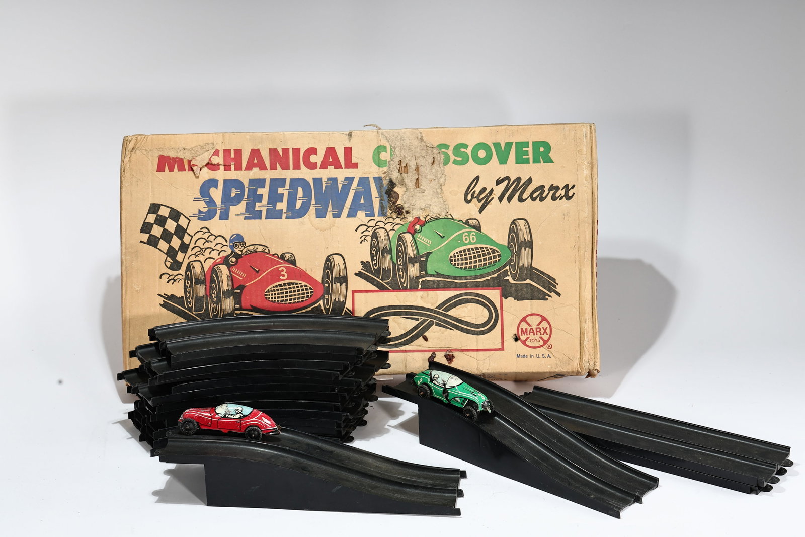 Vintage Marx Mechanical Crossover Speedway (1 of 5)