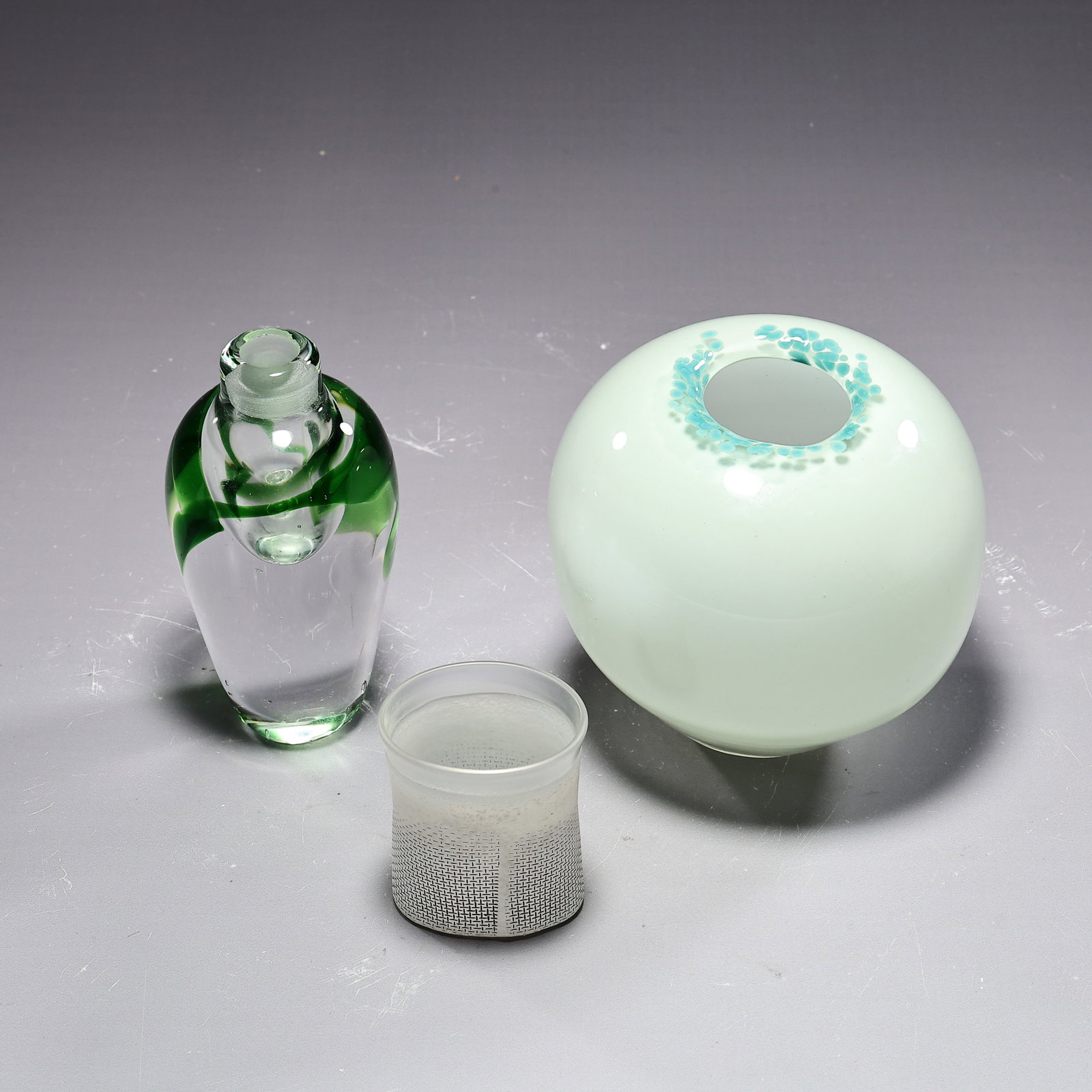 Three Of Assorted Glass Table Items (1 of 8)