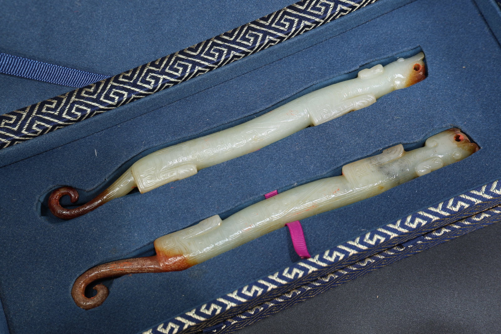 Pair of Jade Carved Beast Face Pattern Tiger Shape Ornament (1 of 20)