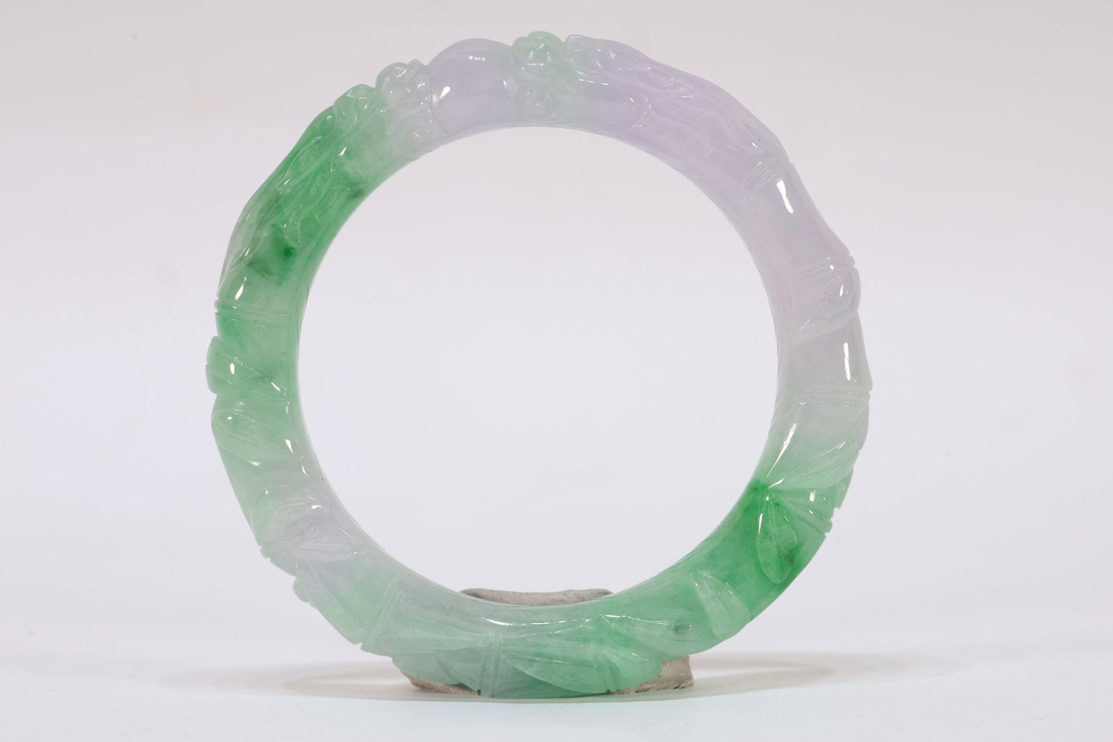 Jadeite Carved Dragon Pattern Bangle - 4