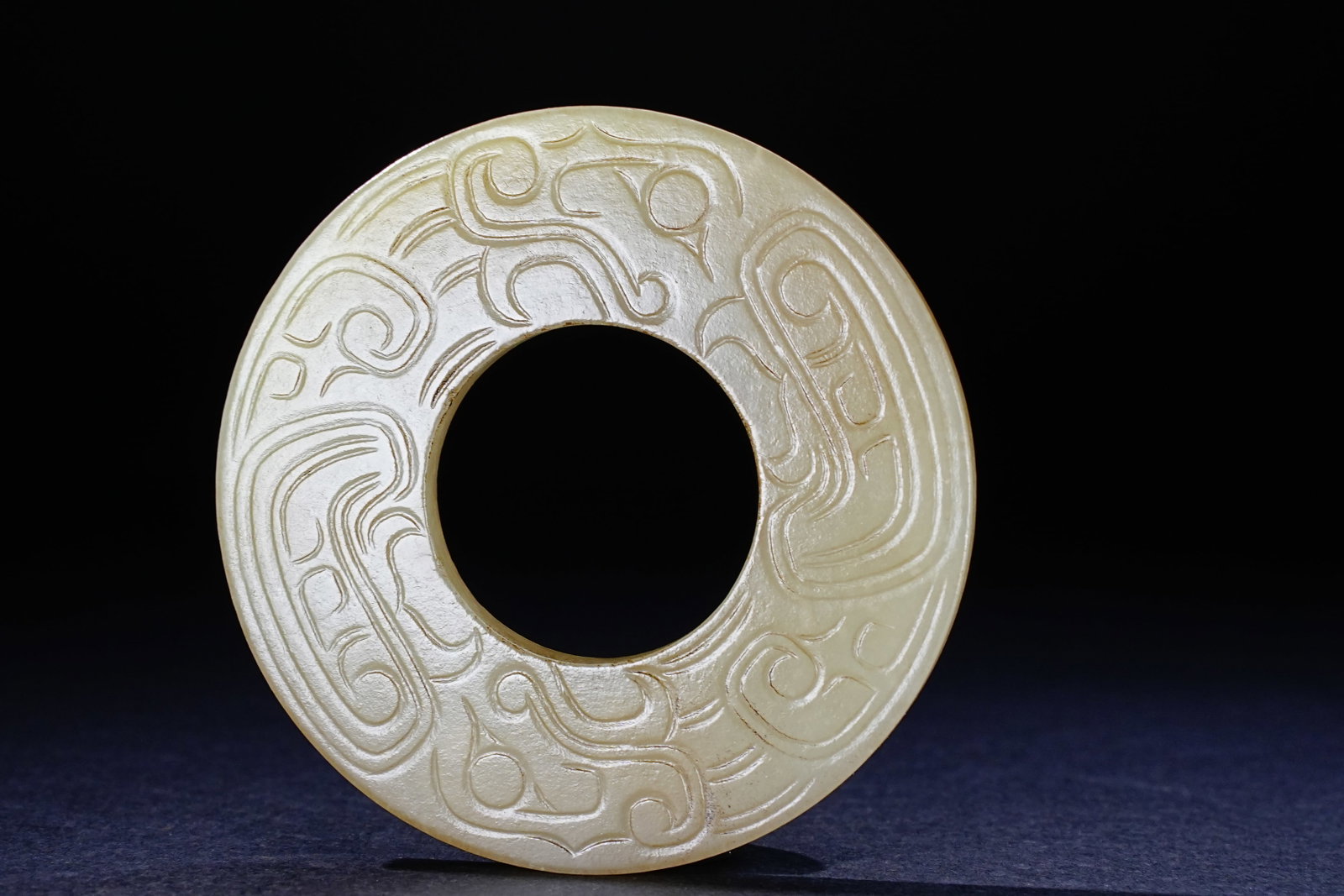 Jade Carved Dragon Pattern Ring - 2