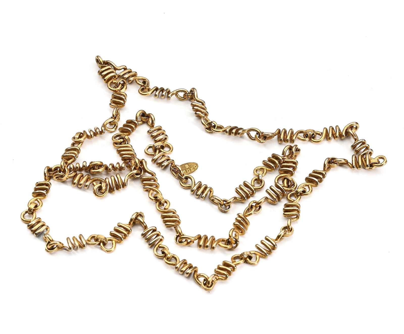 Jaded Jewels NYC Long Fancy Gold Plated Link Chain Necklace: Jaded Jewels NYC Long Fancy Gold Plated Link Chain Necklace (100 x 1 cm)