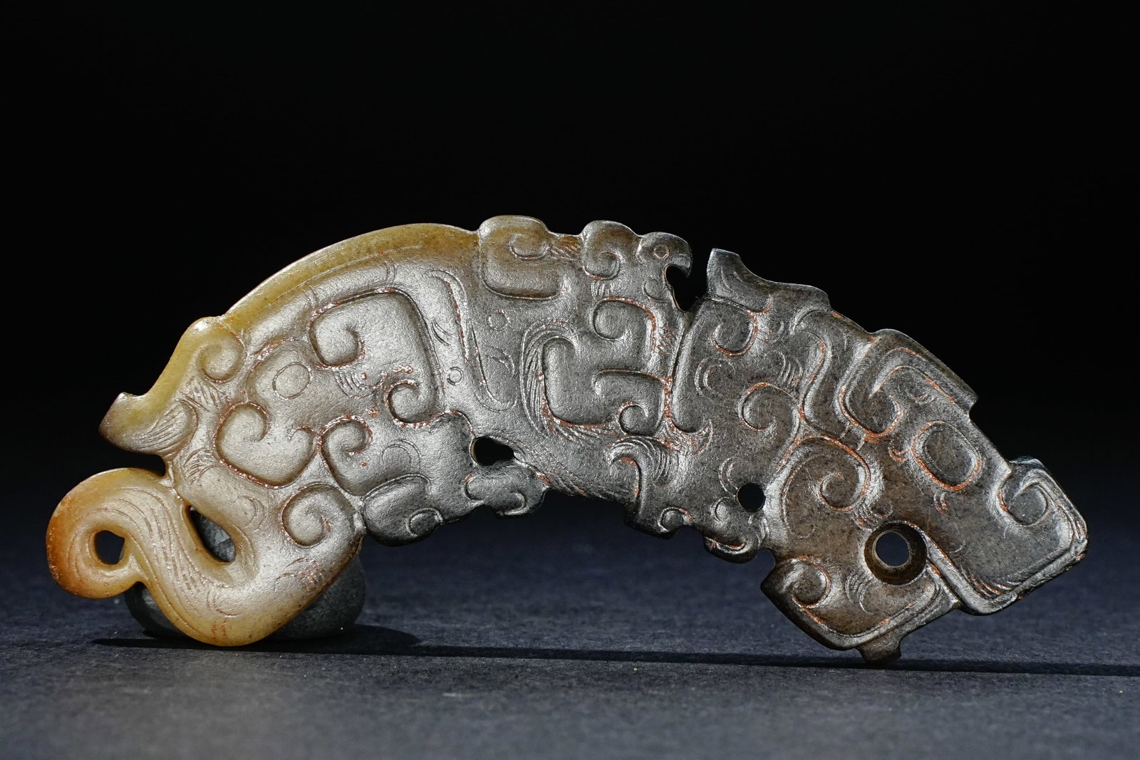 Jade Carved Dragon Pattern Dragon Shape Huang (1 of 7)
