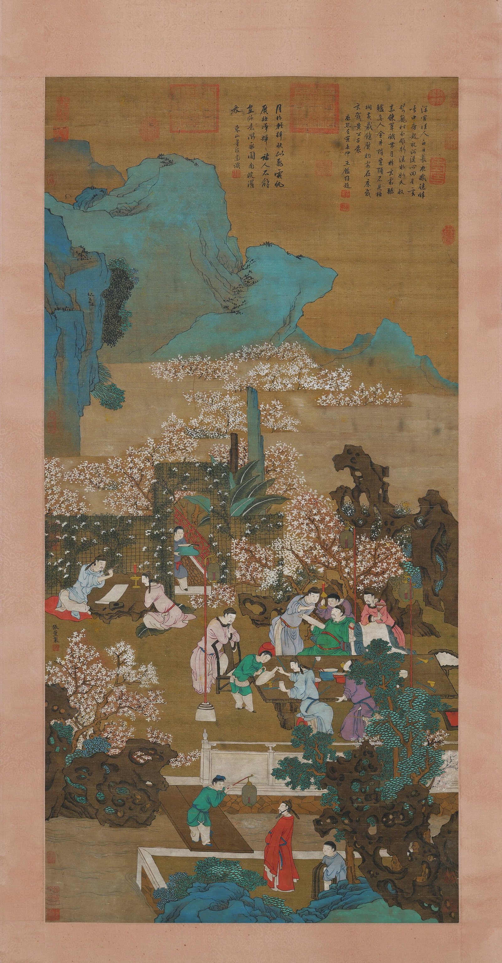 Chinese Drawing Landscape and Character Story Painting,Zhang Xuan Mark: Chinese Drawing Landscape and Character Story Painting,Zhang Xuan Mark (136 x 67cm)