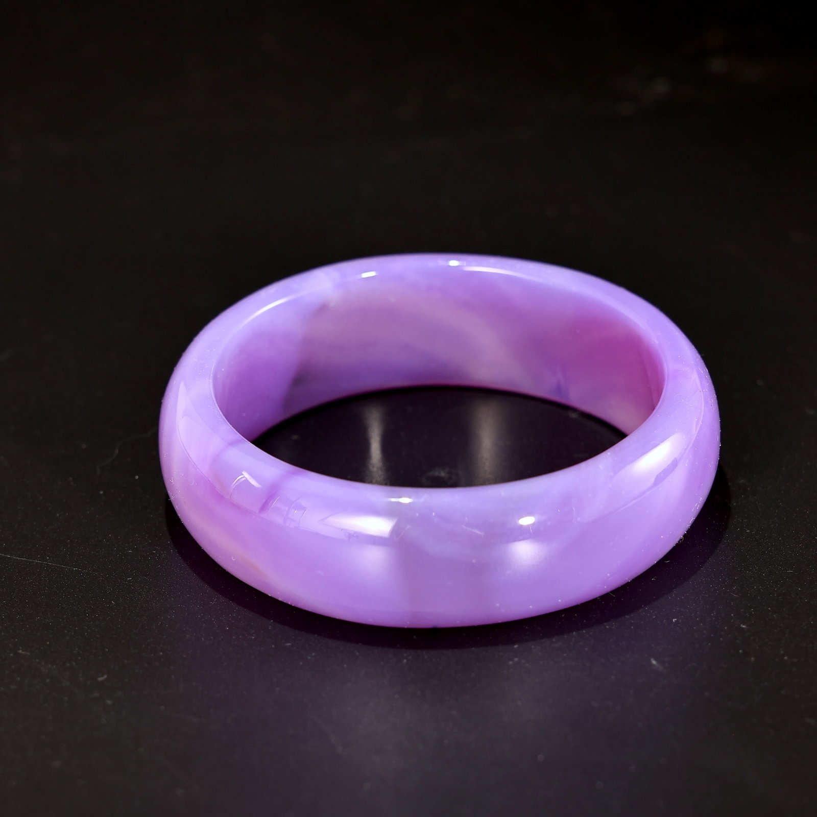 Lavender Agate Bangle Bracelet (1 of 5)