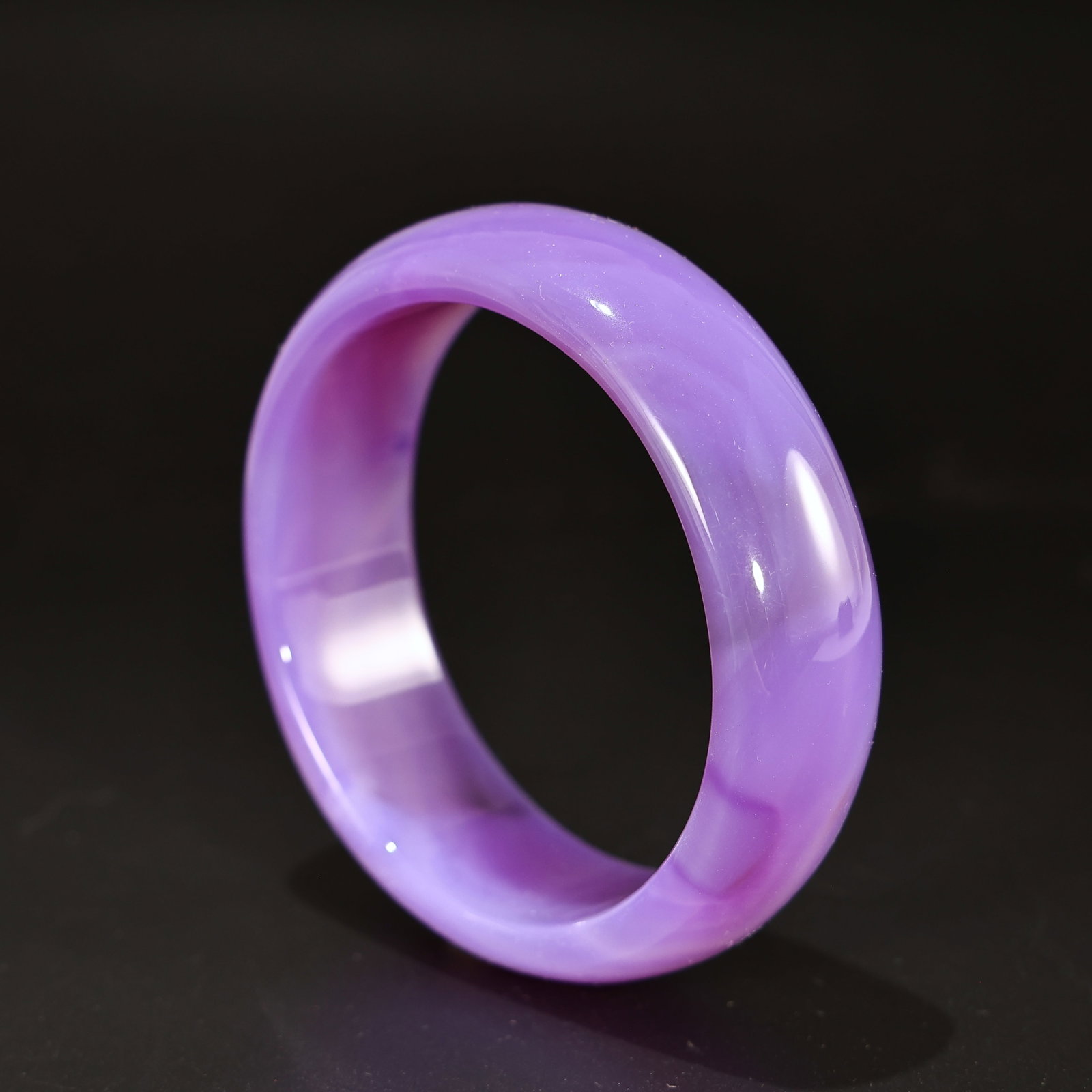 Lavender Agate Bangle Bracelet - 2