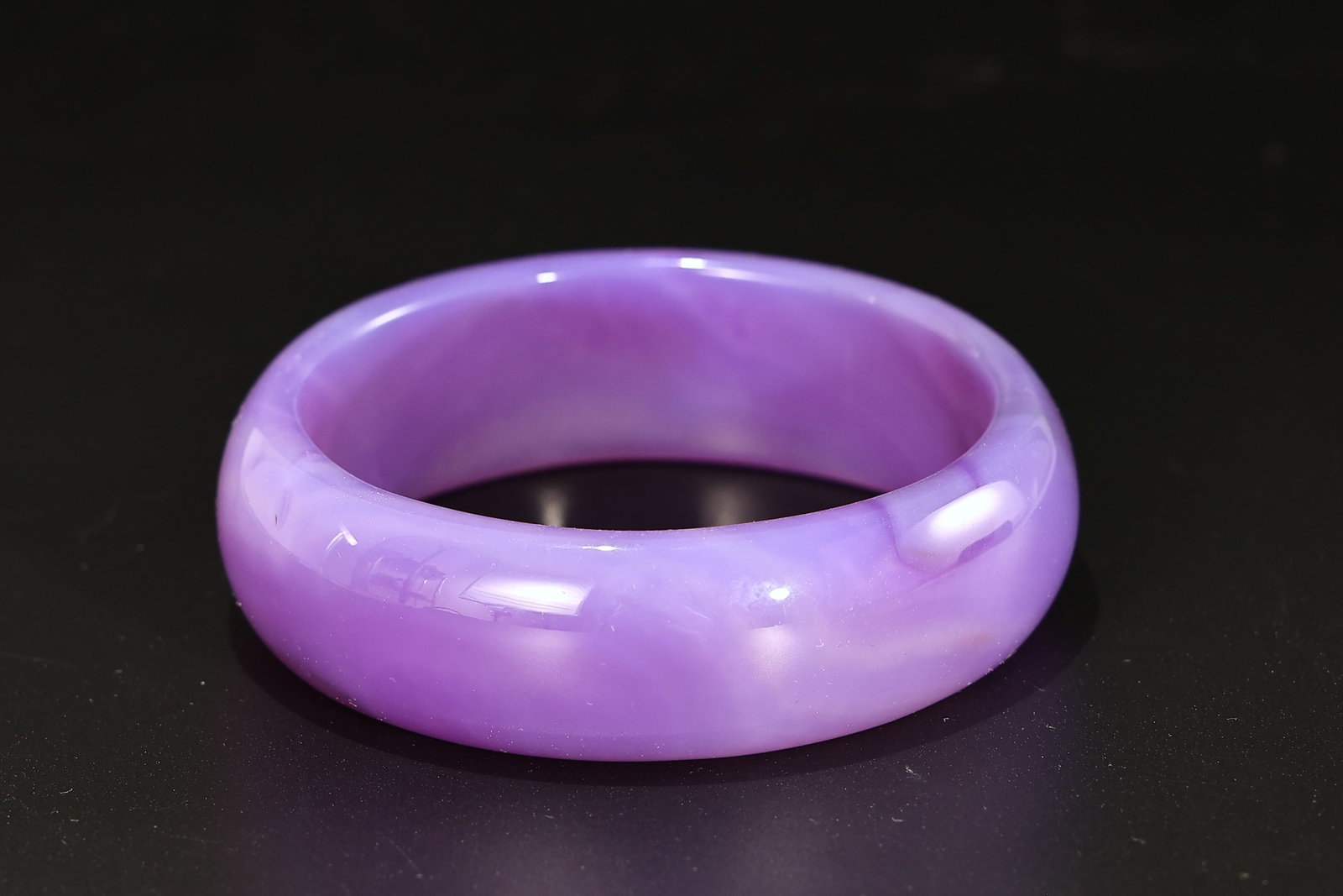 Lavender Agate Bangle Bracelet - 5