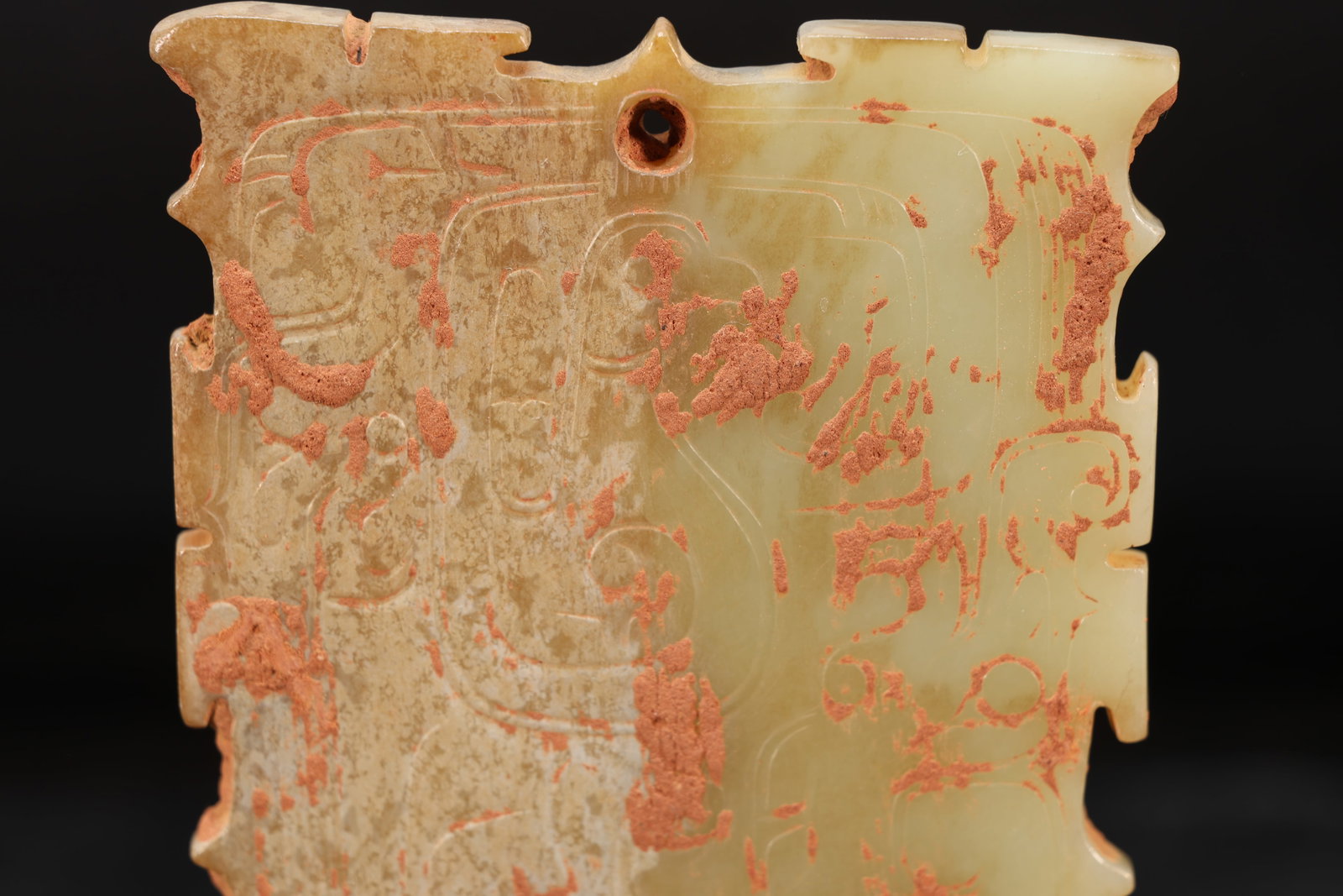 Jade Carved Bird Pattern Bi - 2