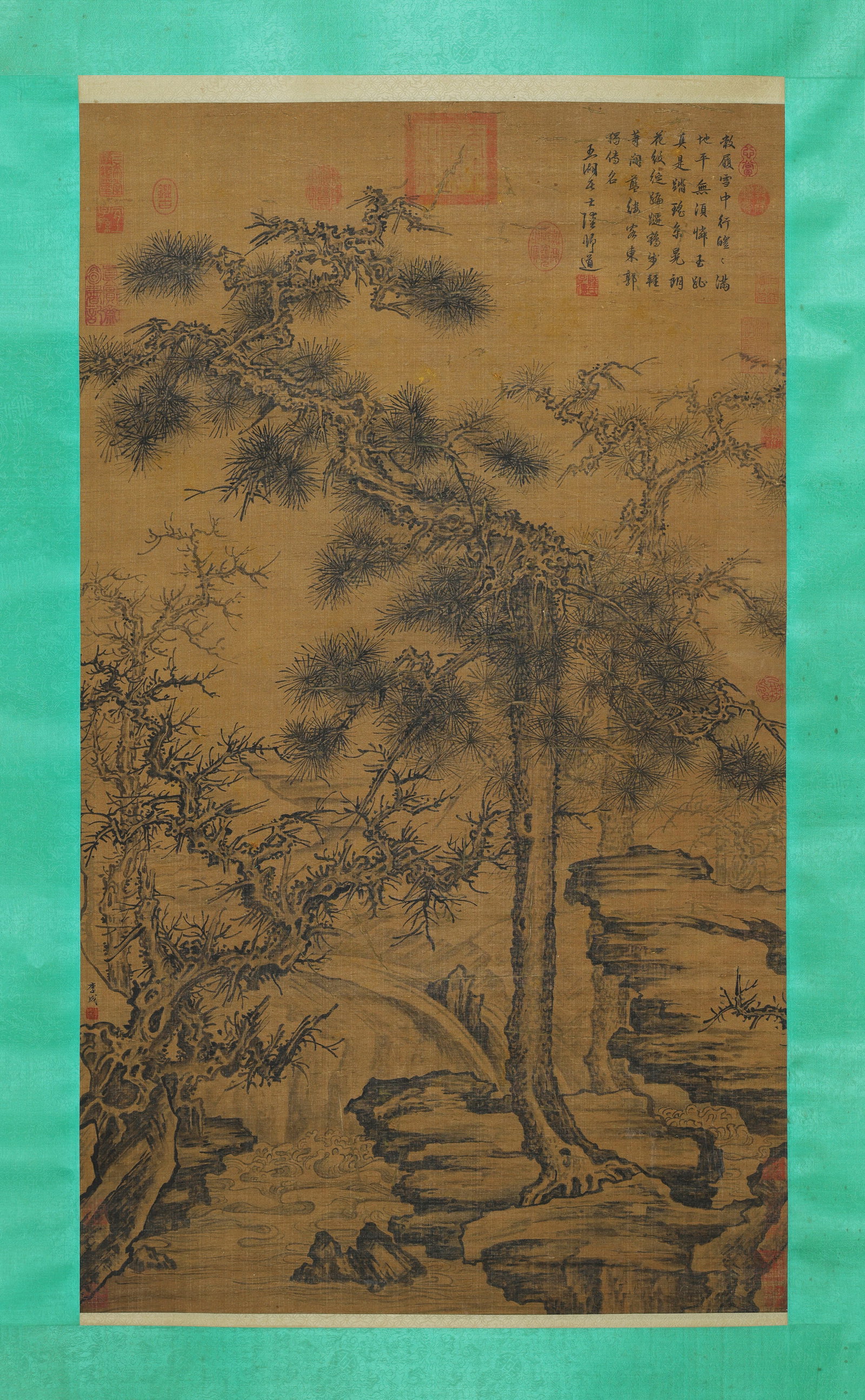 Chinese Drawing Landscape Painting,Li Cheng Mark: Chinese Drawing Landscape Painting,Li Cheng Mark (106 x 33cm)