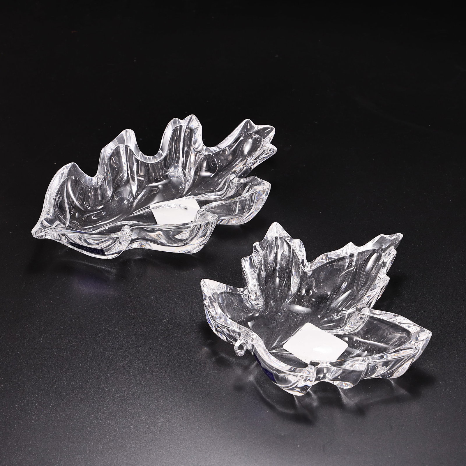 Pair of Marquis by Waterford Crystal Leaf-Shaped Serving Dishes with Original Boxes (1 of 7)