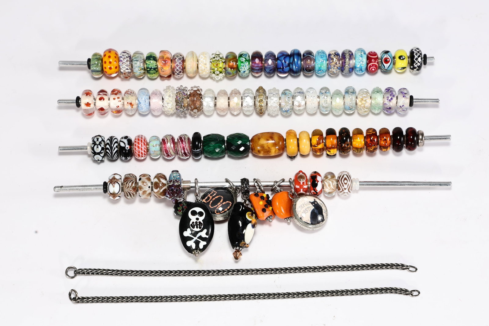 Trollbeads Collection of Glass Beads, Charms & Foxtail Chains (1 of 4)