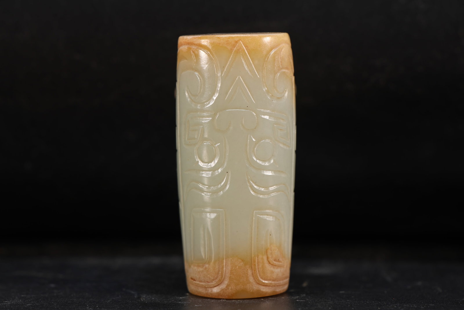 Jade Carved Beast Face Pattern Stick - 3