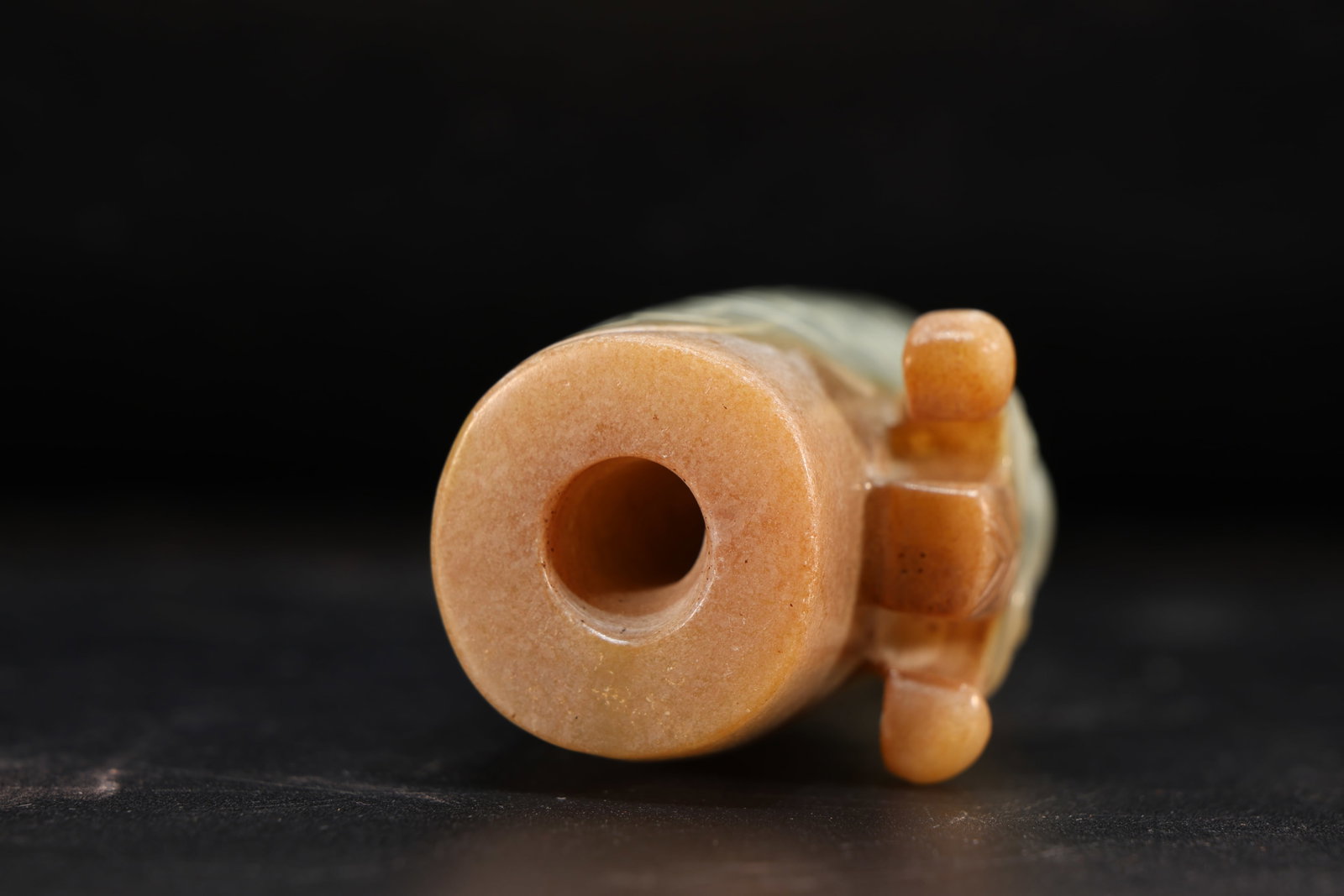 Jade Carved Beast Face Pattern Stick - 6
