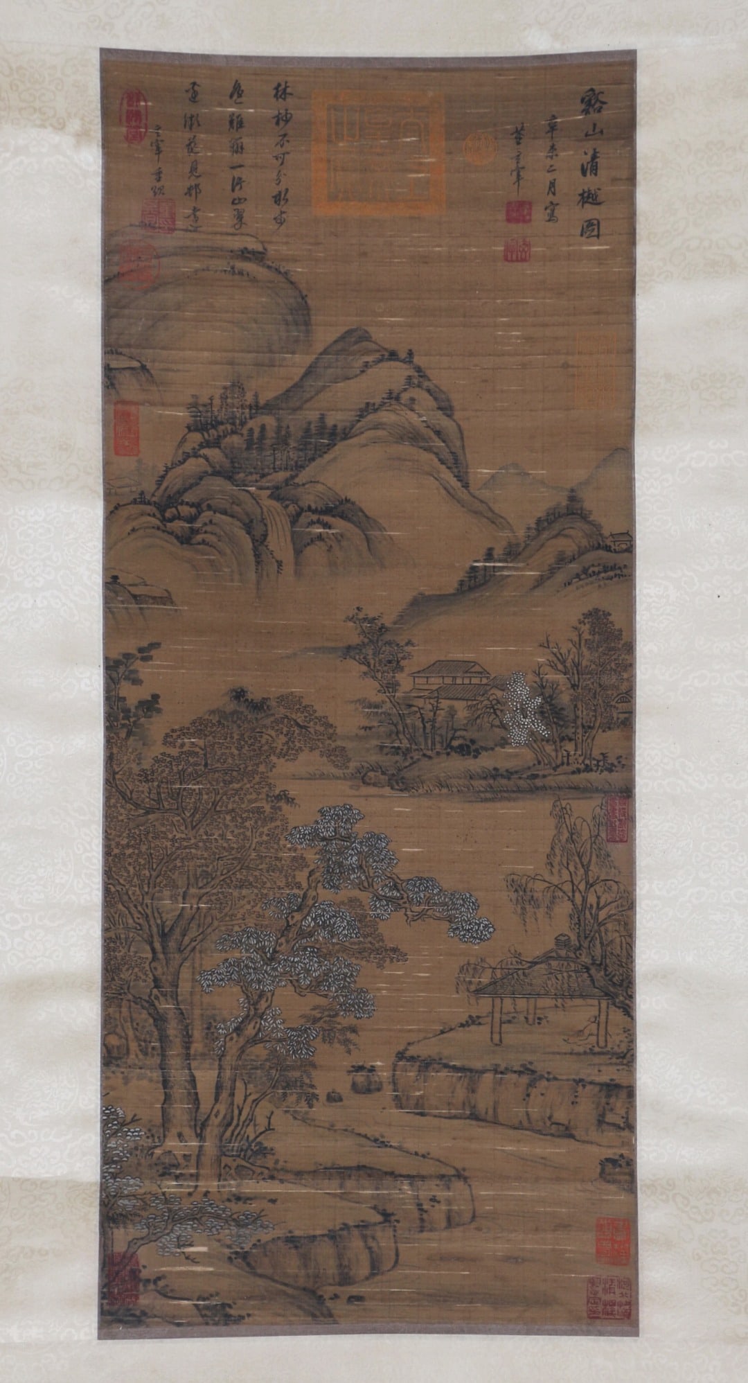Chinese Drawing Landscape Painting,Dong Qichang Mark: Chinese Drawing Landscape Painting,Dong Qichang Mark (78 x 33cm)