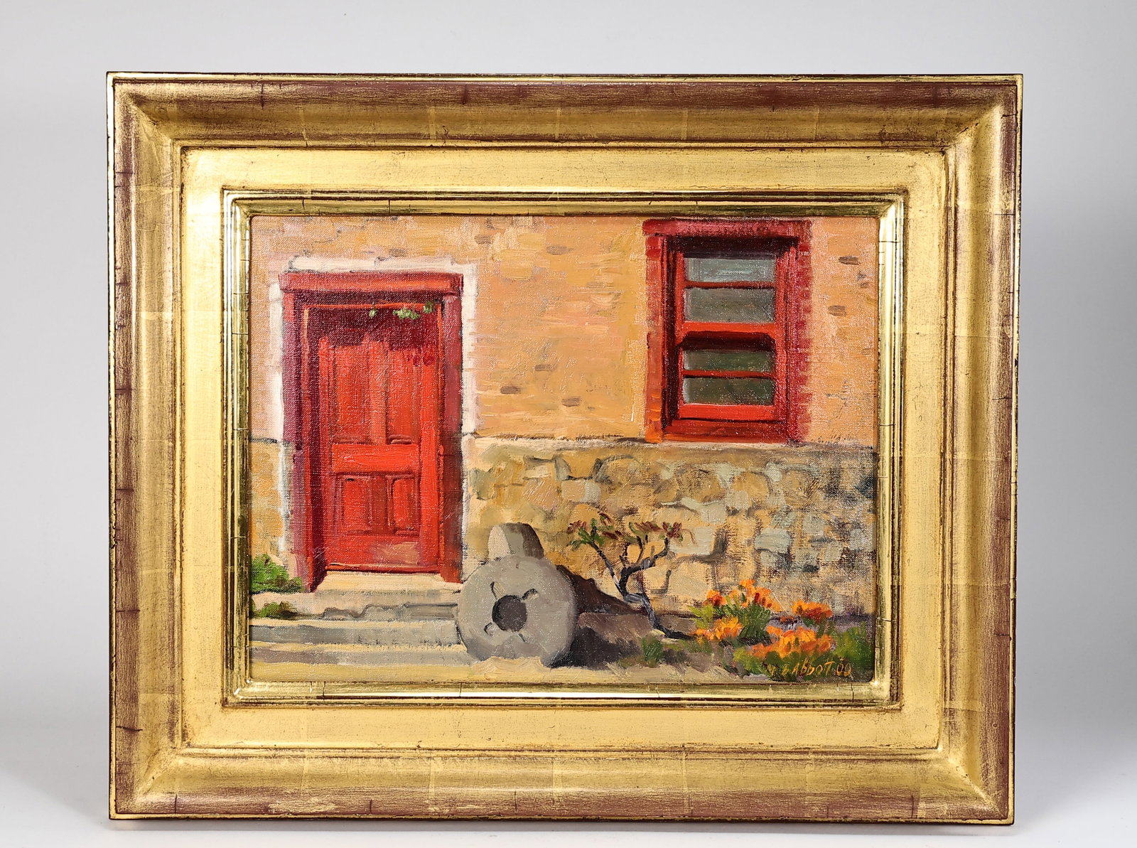 "The Red Door, Carnulus Winery" Oil on Canvas By Meredith Brooks Abbott: "The Red Door, Carnulus Winery" Oil on Canvas By Meredith Brooks Abbott (55 x 45 x 4 cm including frame)
